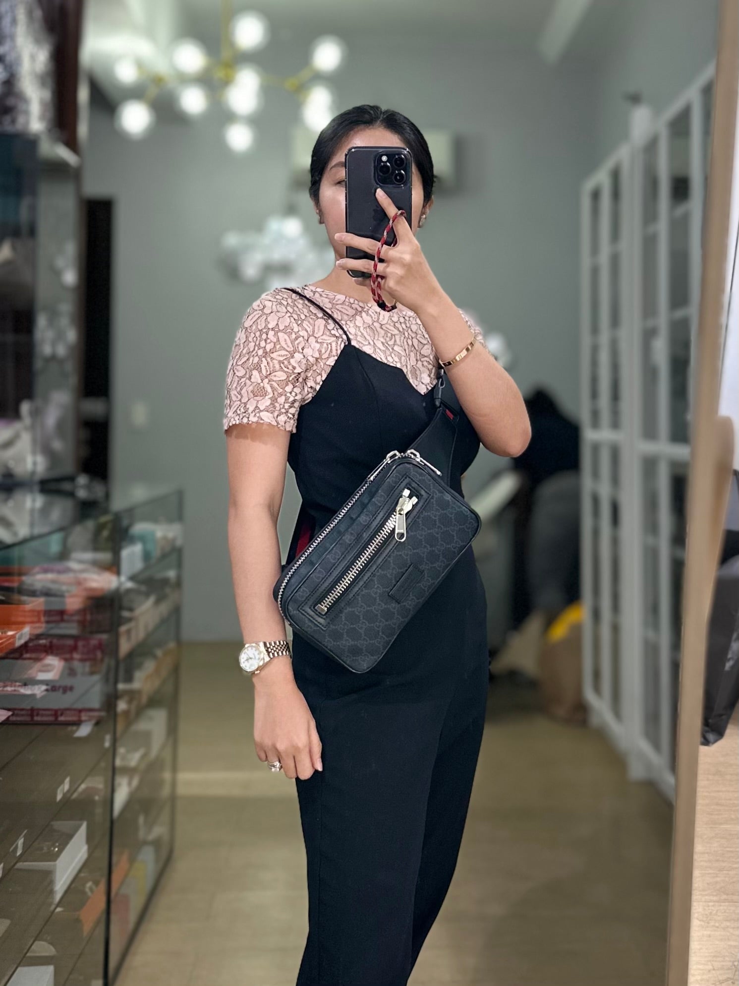 Gucci Supreme Black Men’s Belt Bag | Purse Maison Luxury Bags Shop