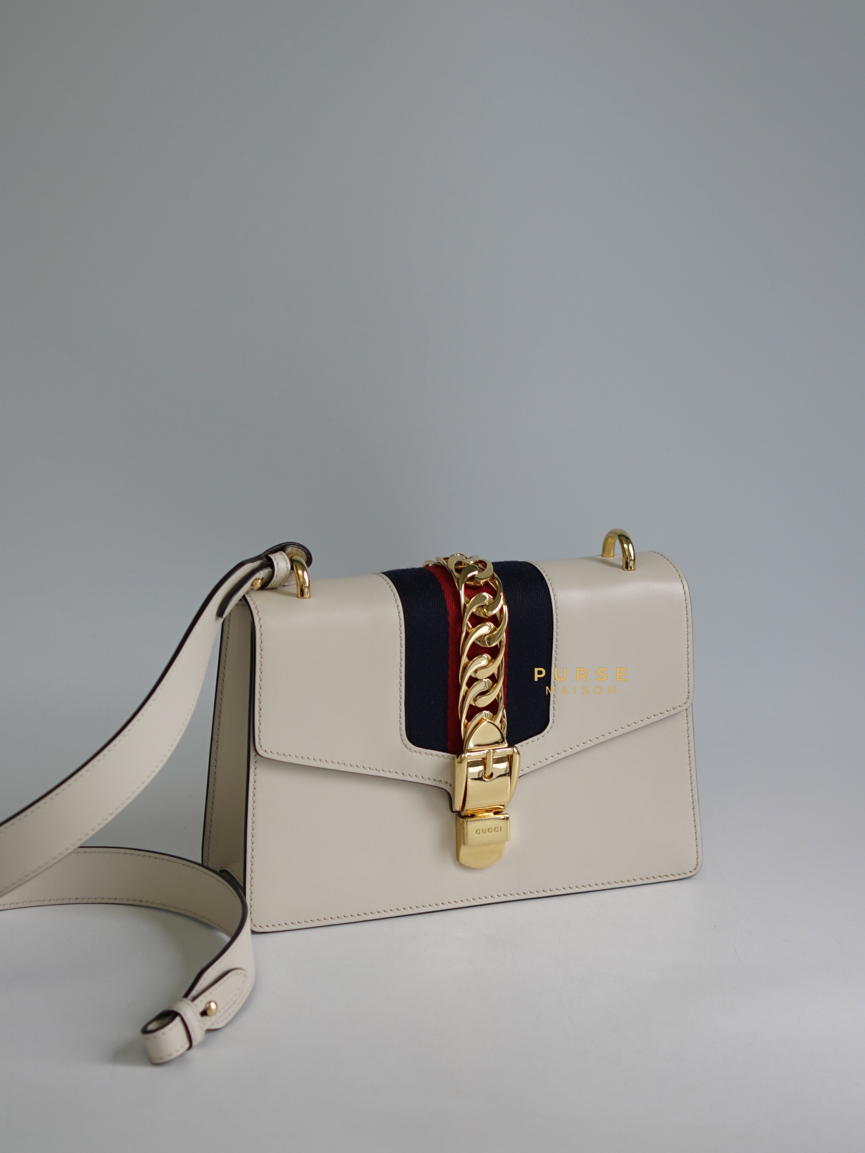 Gucci sylvie medium discount white