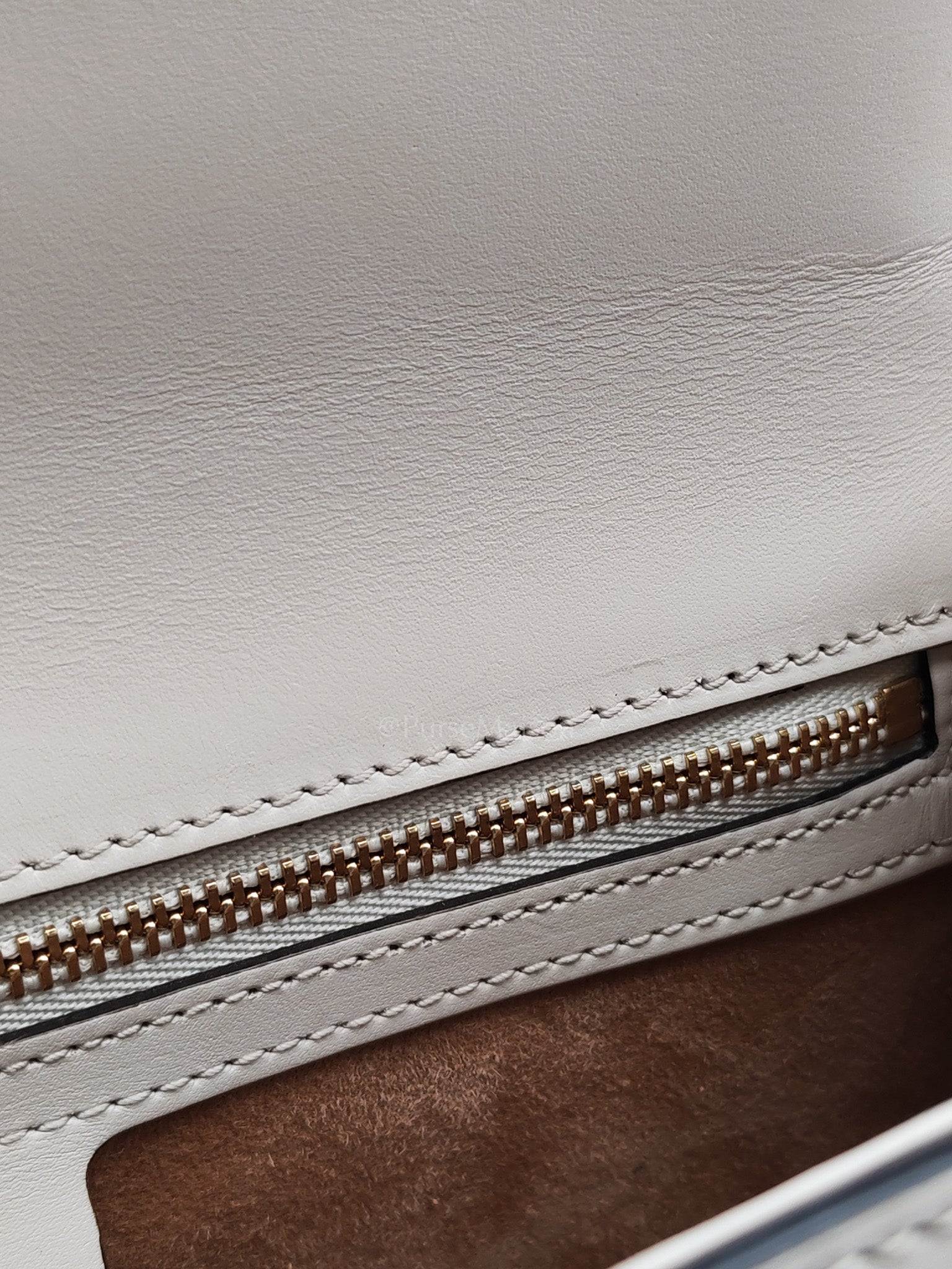 Gucci Sylvie Shoulder Bag in Off White Smooth Calfskin Leather | Purse Maison Luxury Bags Shop