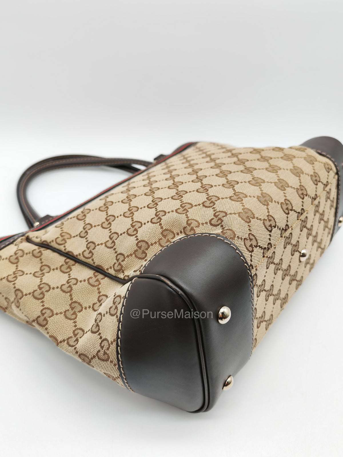 Gucci Web Mayfair Tote Bag in GG Canvas | Purse Maison Luxury Bags Shop