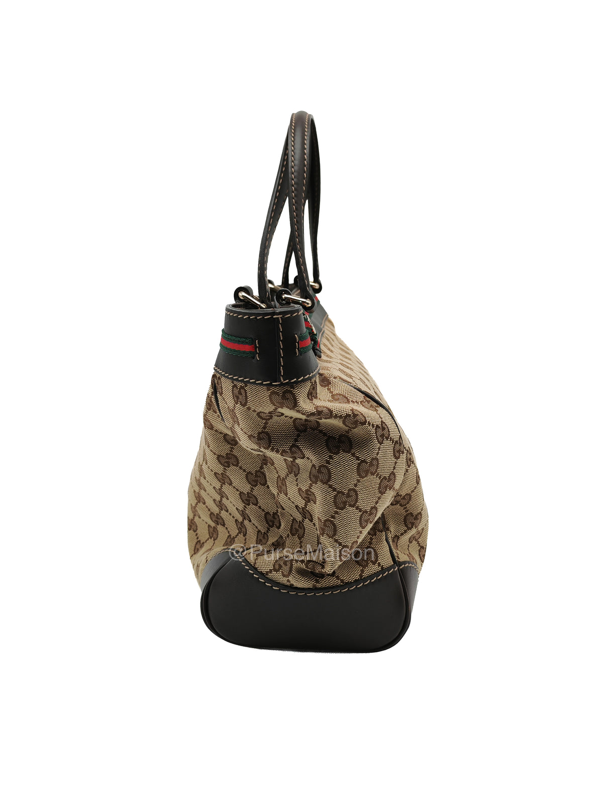 Gucci Web Mayfair Tote Bag in GG Canvas | Purse Maison Luxury Bags Shop