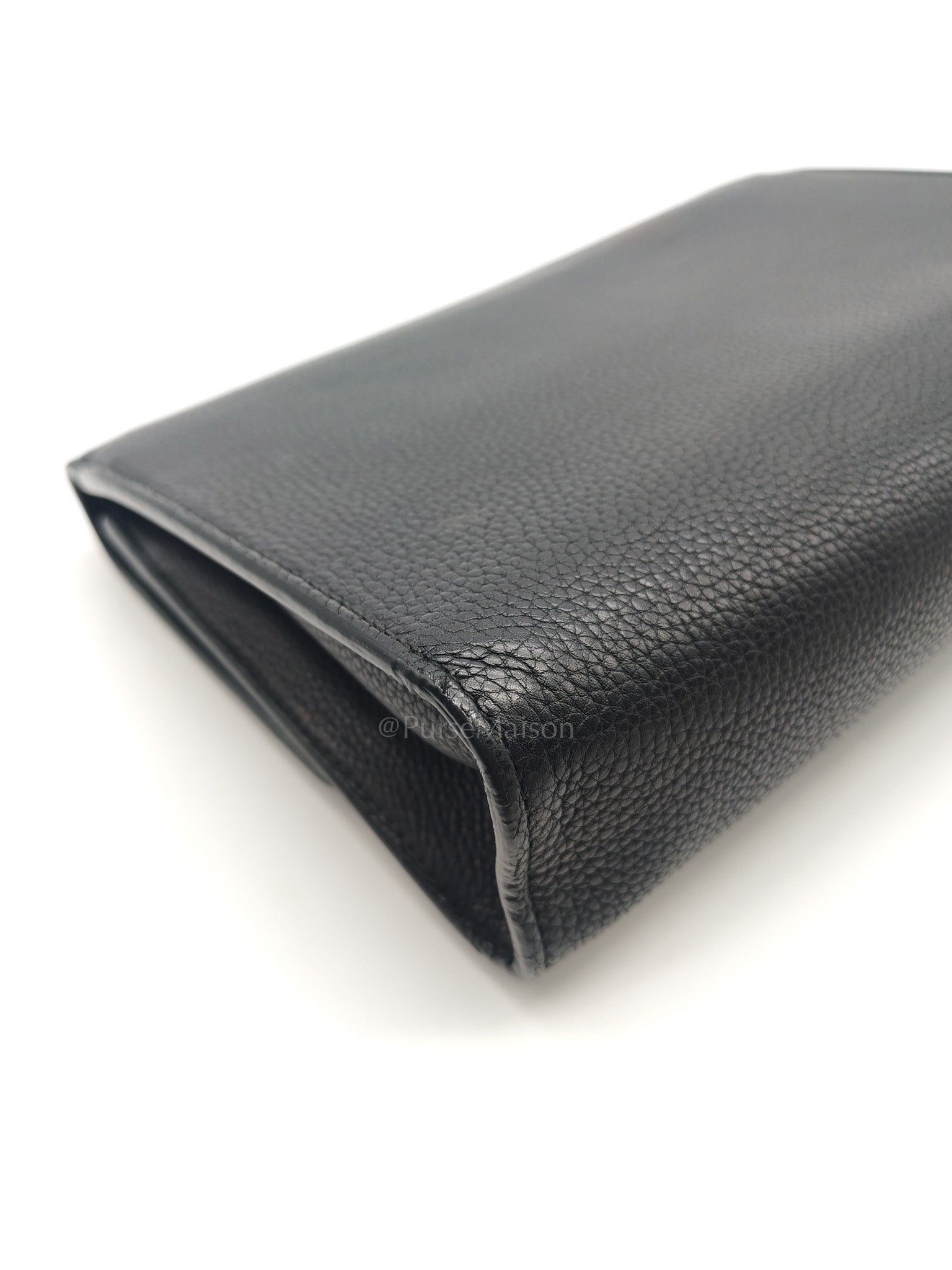Gucci Miss Bamboo Shoulder Bag in Black Grained Leather