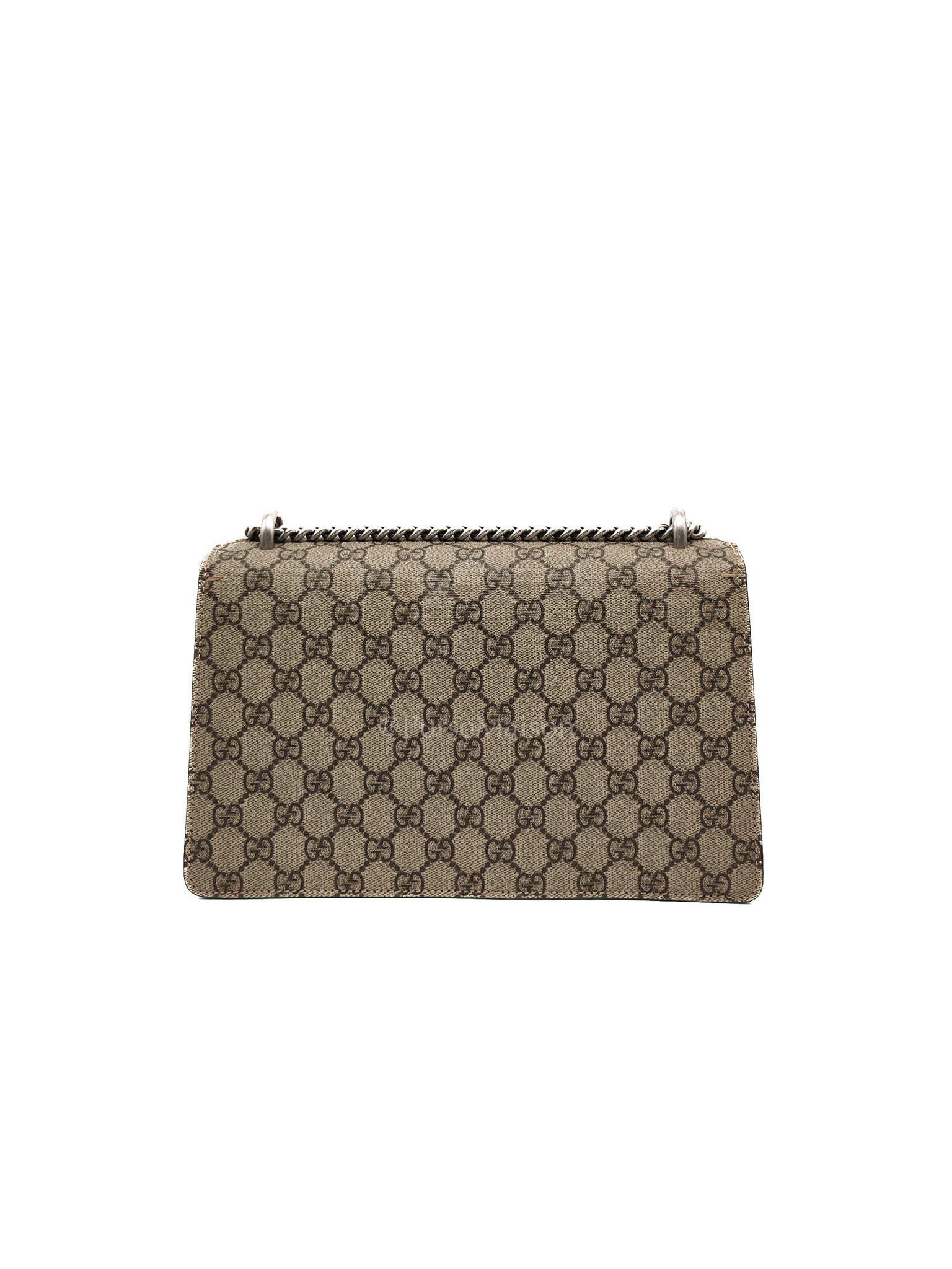Dionysus Shoulder Bag in GG Supreme Canvas and Ruthenium Hardware