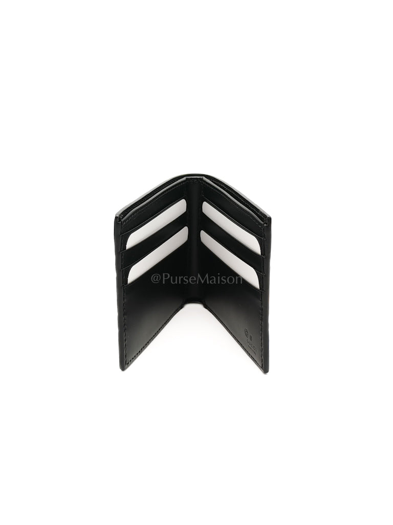 Guccissima Black Signature Calfskin Leather Bifold Wallet | Purse Maison Luxury Bags Shop