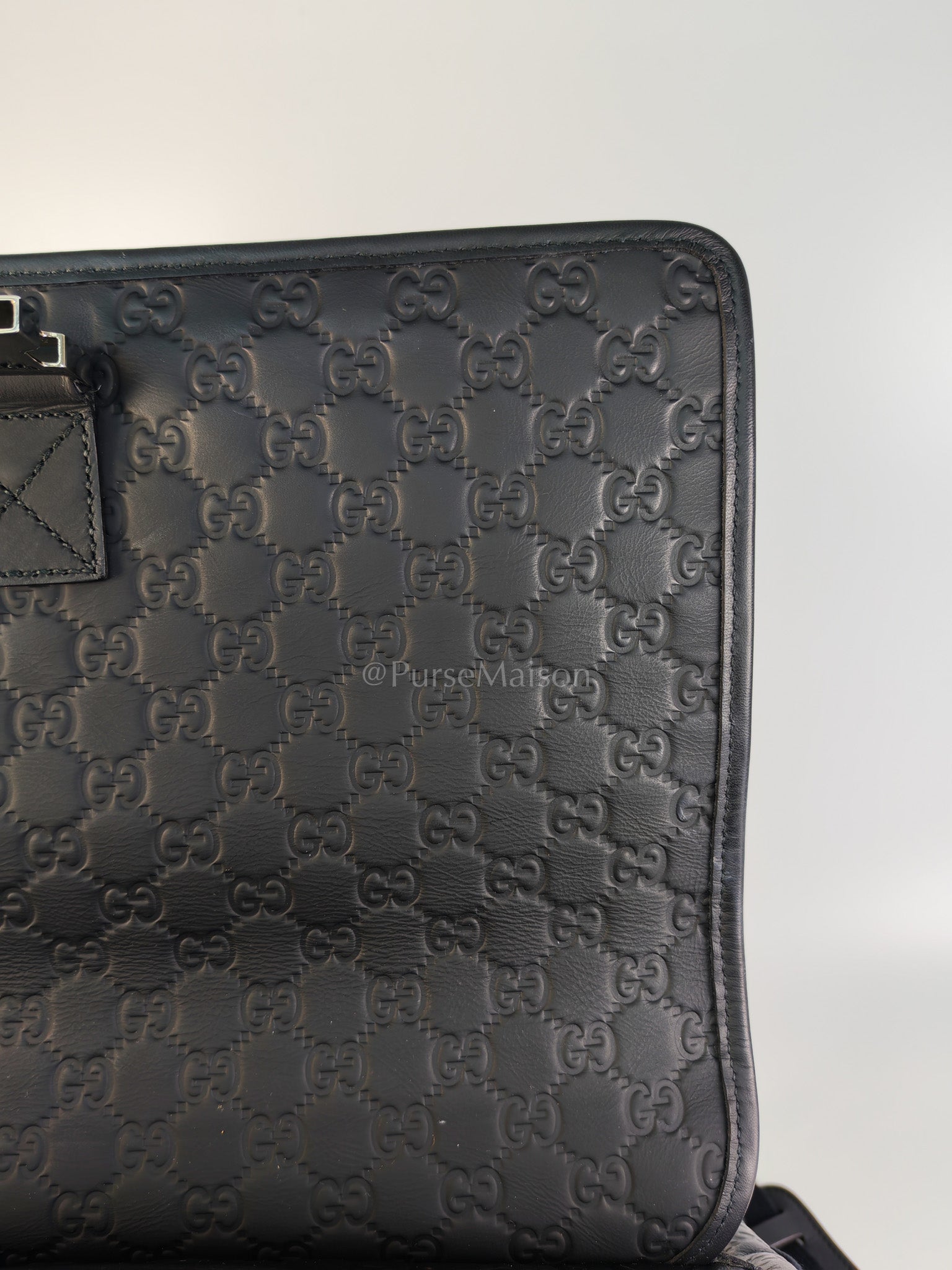 Guccissima Soft Rubber Black Large Messenger Bag | Purse Maison Luxury Bags Shop