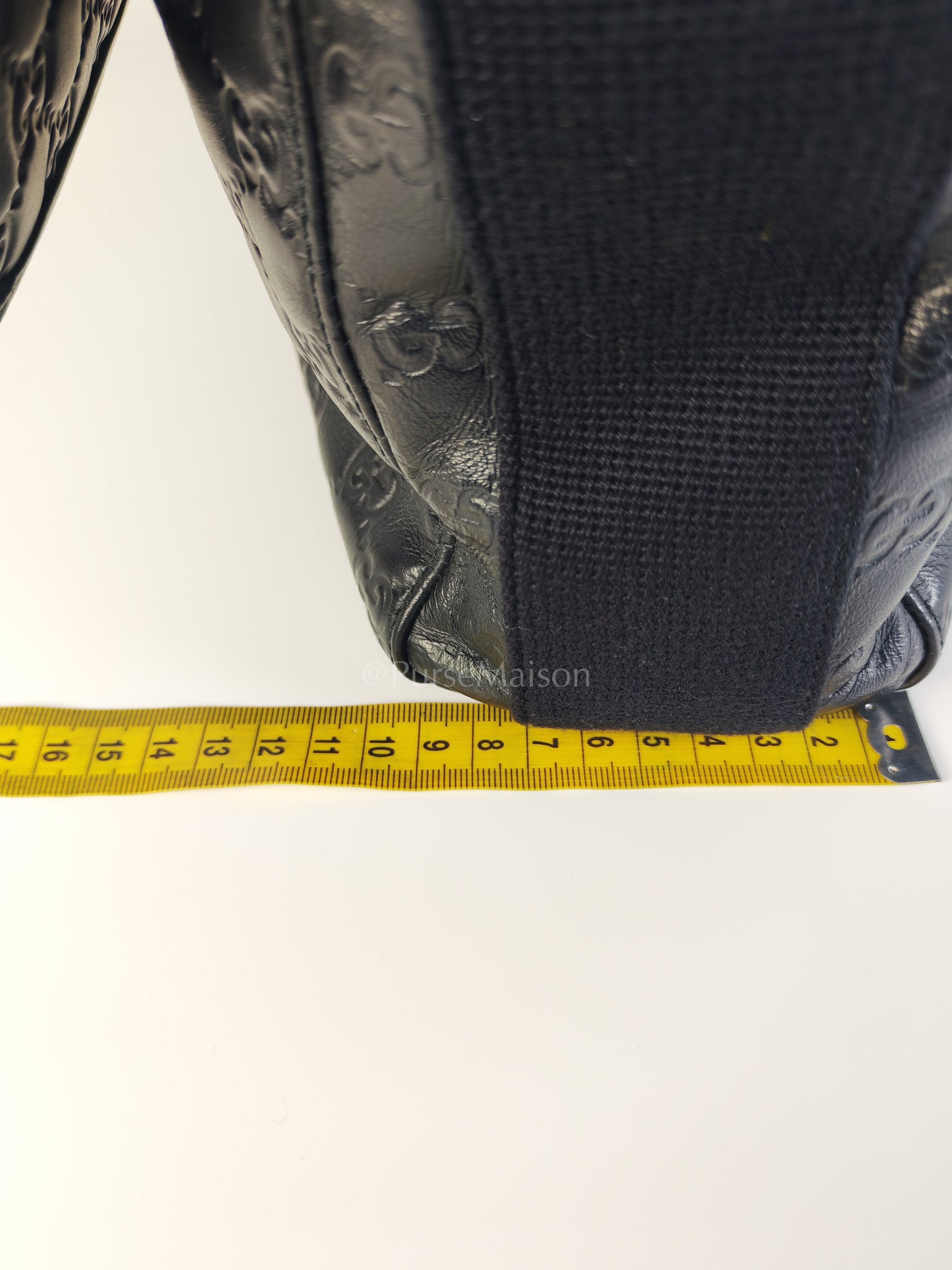 Guccissima Soft Rubber Black Large Messenger Bag | Purse Maison Luxury Bags Shop