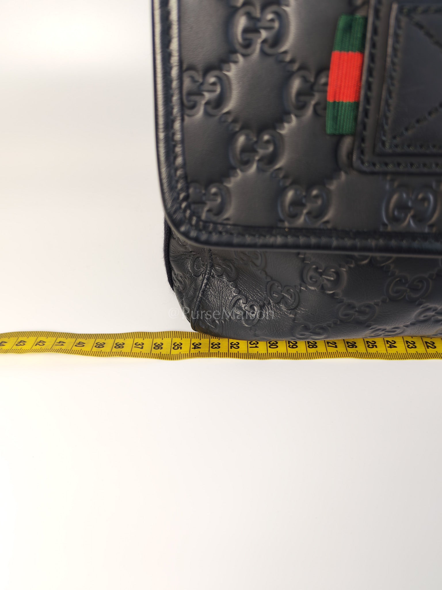 Guccissima Soft Rubber Black Large Messenger Bag | Purse Maison Luxury Bags Shop