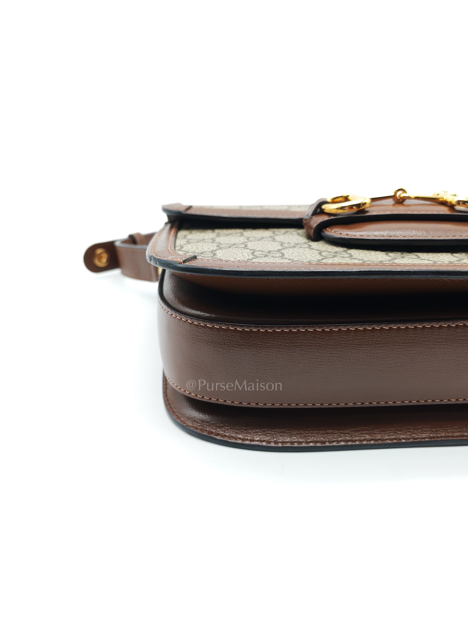 Gucci Horsebit 1955 Medium in Brown Supreme Canvas Shoulder Bag