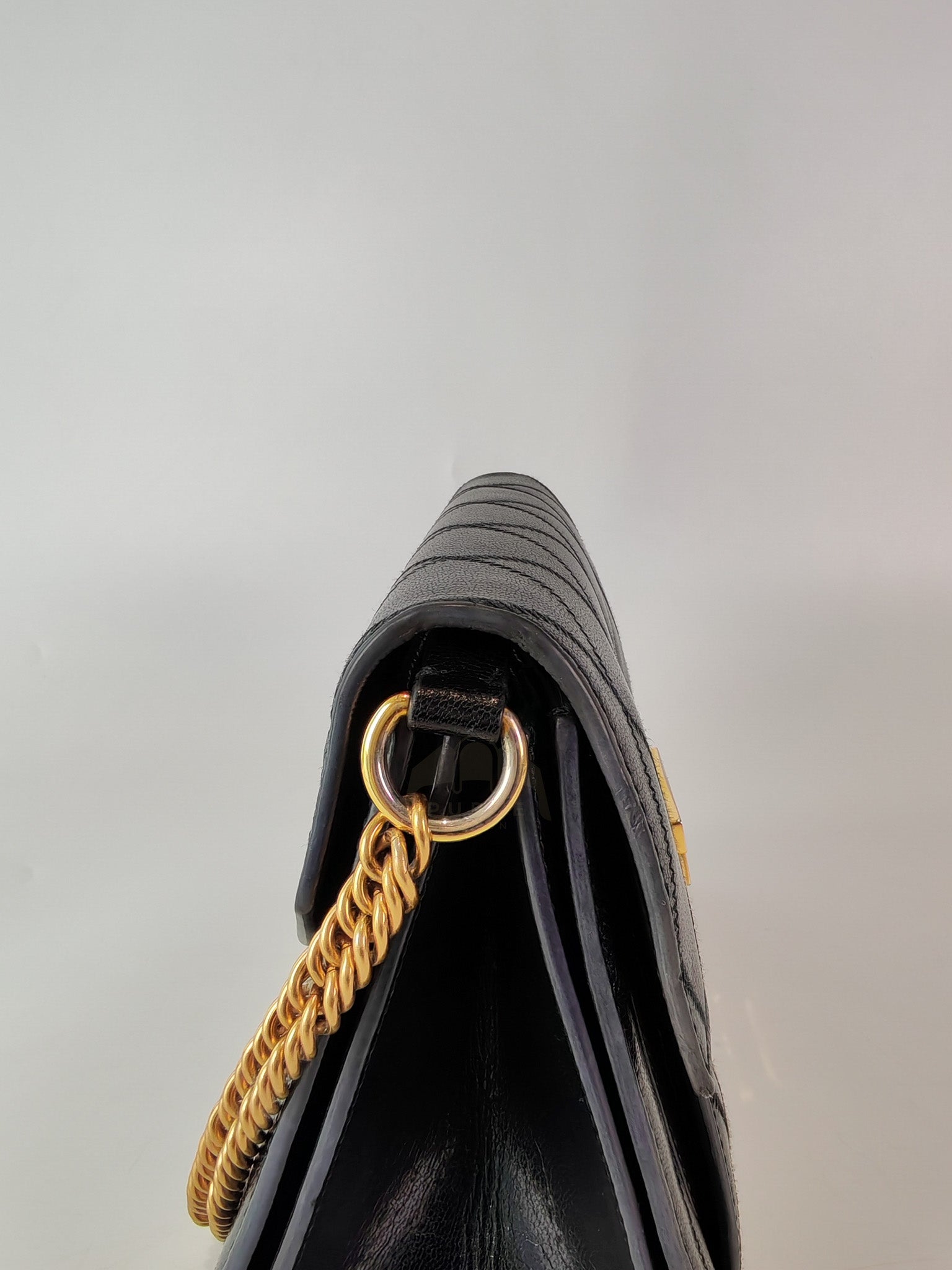 GV3 Small Shoulder Bag in Black Quilted Caviar Goatskin Leather Gold Hardware | Purse Maison Luxury Bags Shop