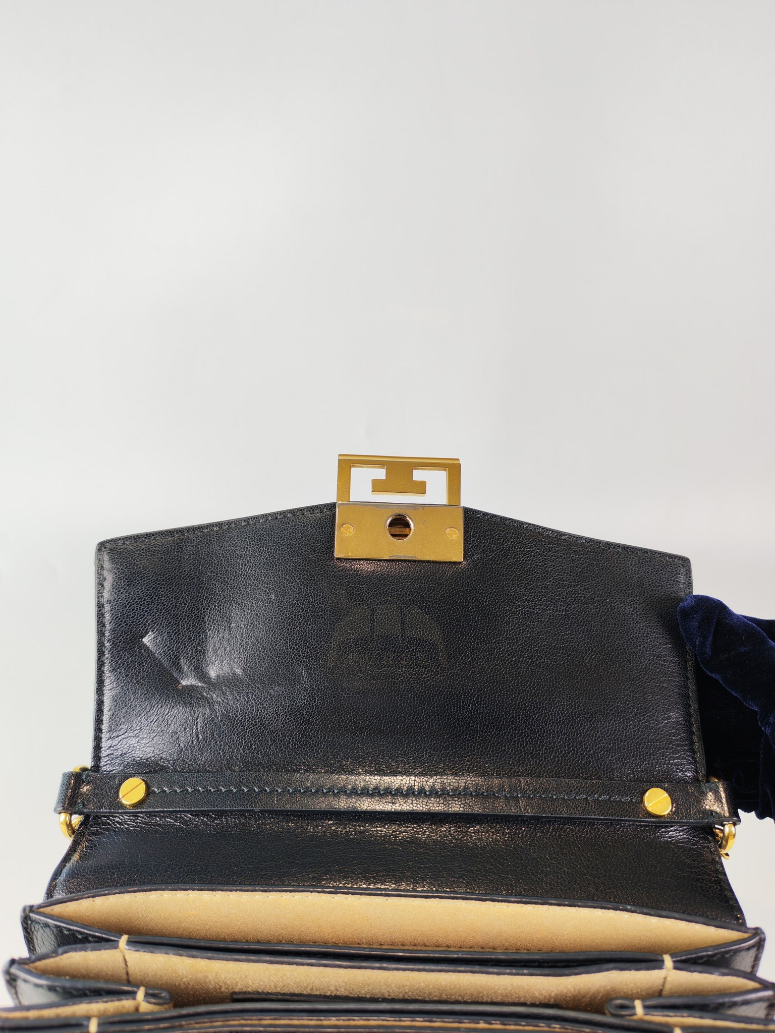 GV3 Small Shoulder Bag in Black Quilted Caviar Goatskin Leather Gold Hardware | Purse Maison Luxury Bags Shop