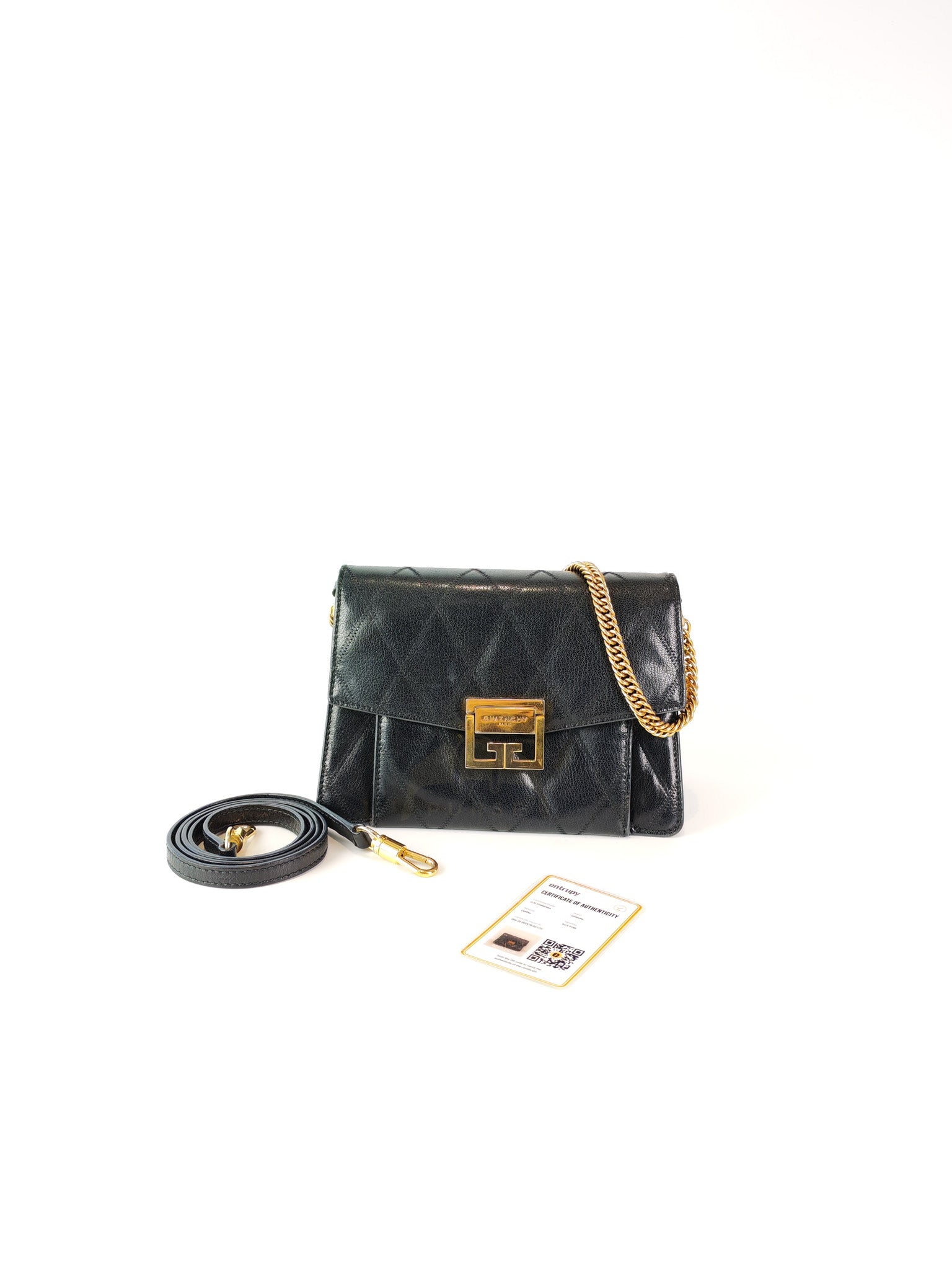 GV3 Small Shoulder Bag in Black Quilted Caviar Goatskin Leather Gold Hardware | Purse Maison Luxury Bags Shop