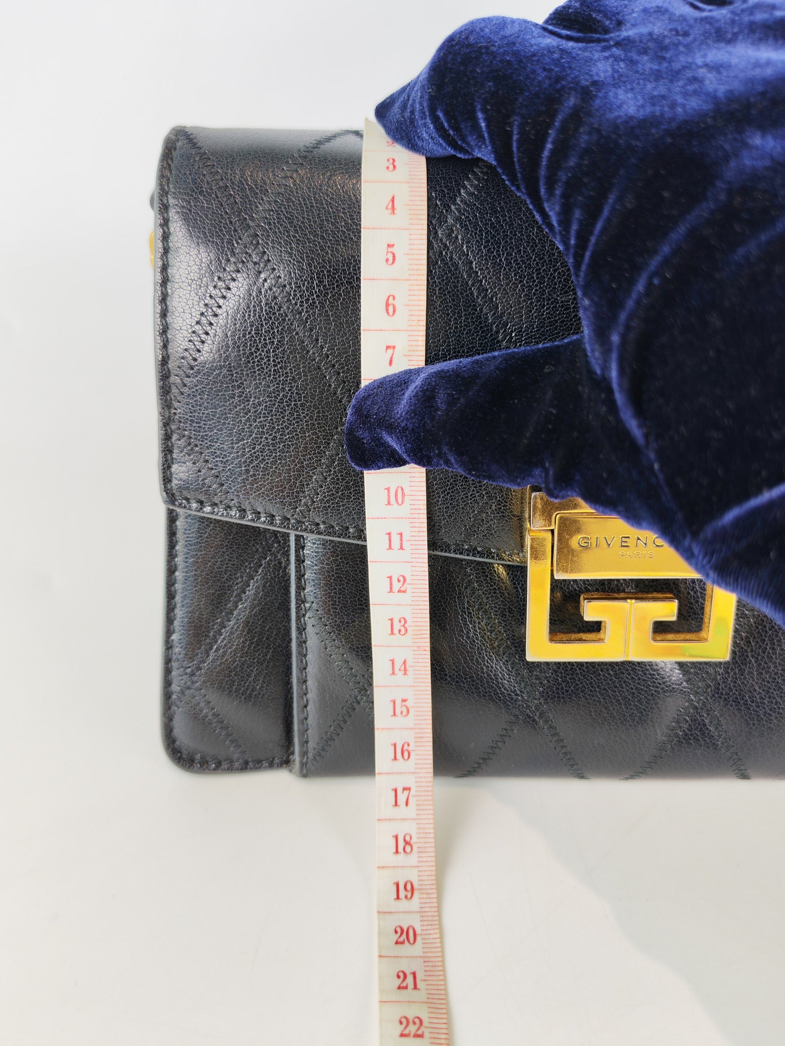 GV3 Small Shoulder Bag in Black Quilted Caviar Goatskin Leather Gold Hardware | Purse Maison Luxury Bags Shop