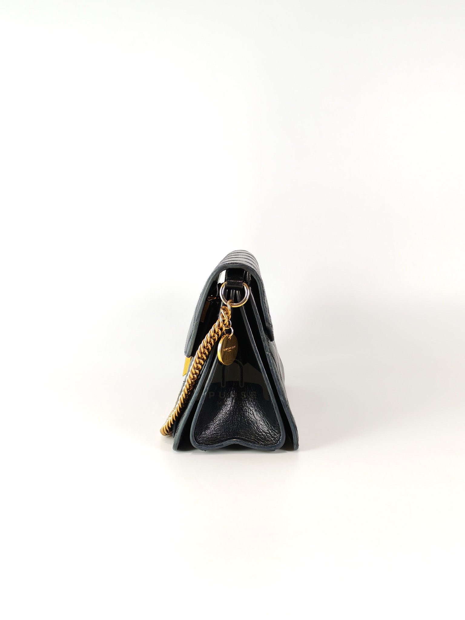 GV3 Small Shoulder Bag in Black Quilted Caviar Goatskin Leather Gold Hardware | Purse Maison Luxury Bags Shop