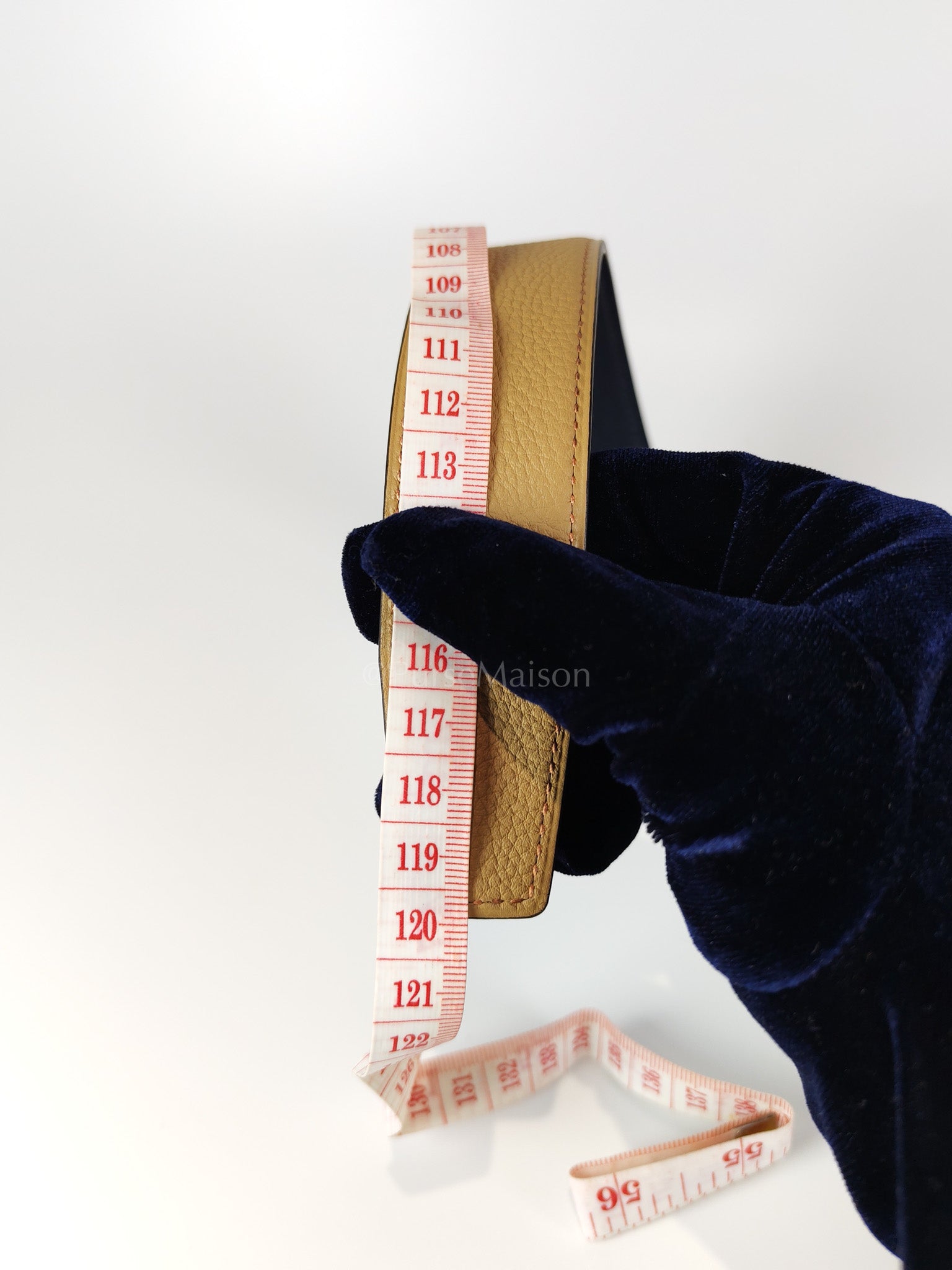 H d'Andre Reversible Belt in Beige Togo and Permabrass Hardware Stamp K(2025) | Purse Maison Luxury Bags Shop