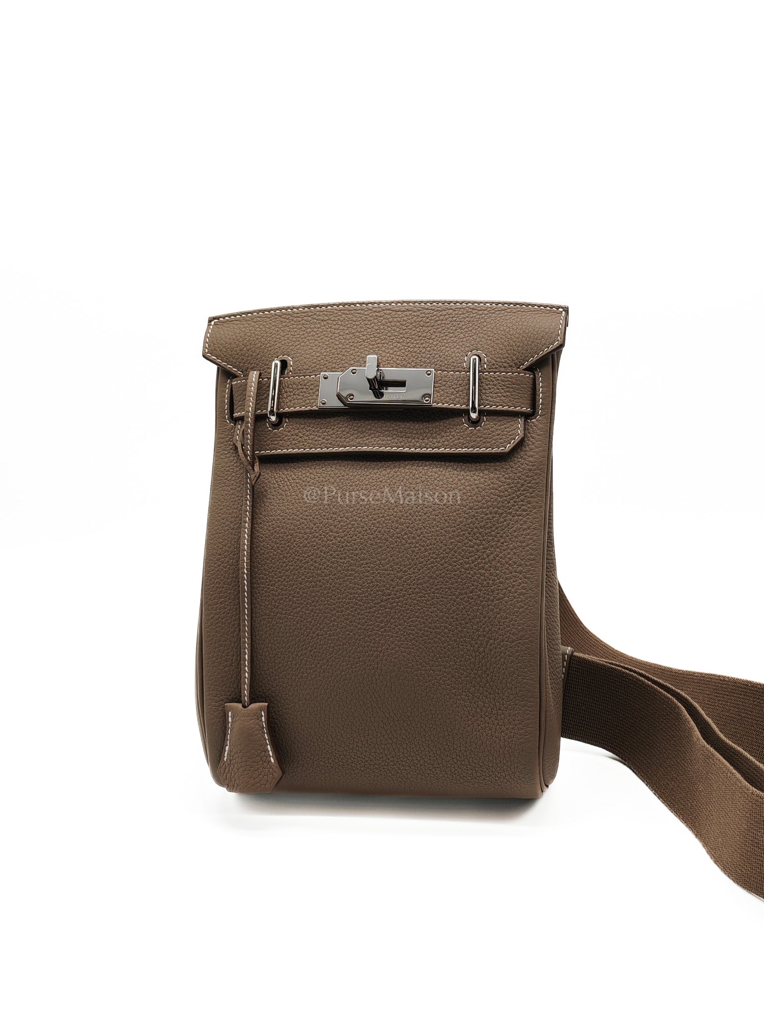 Hac a Dos in Etoupe Togo Leather Palladium Hardware Stamp W(2024) | Purse Maison Luxury Bags Shop