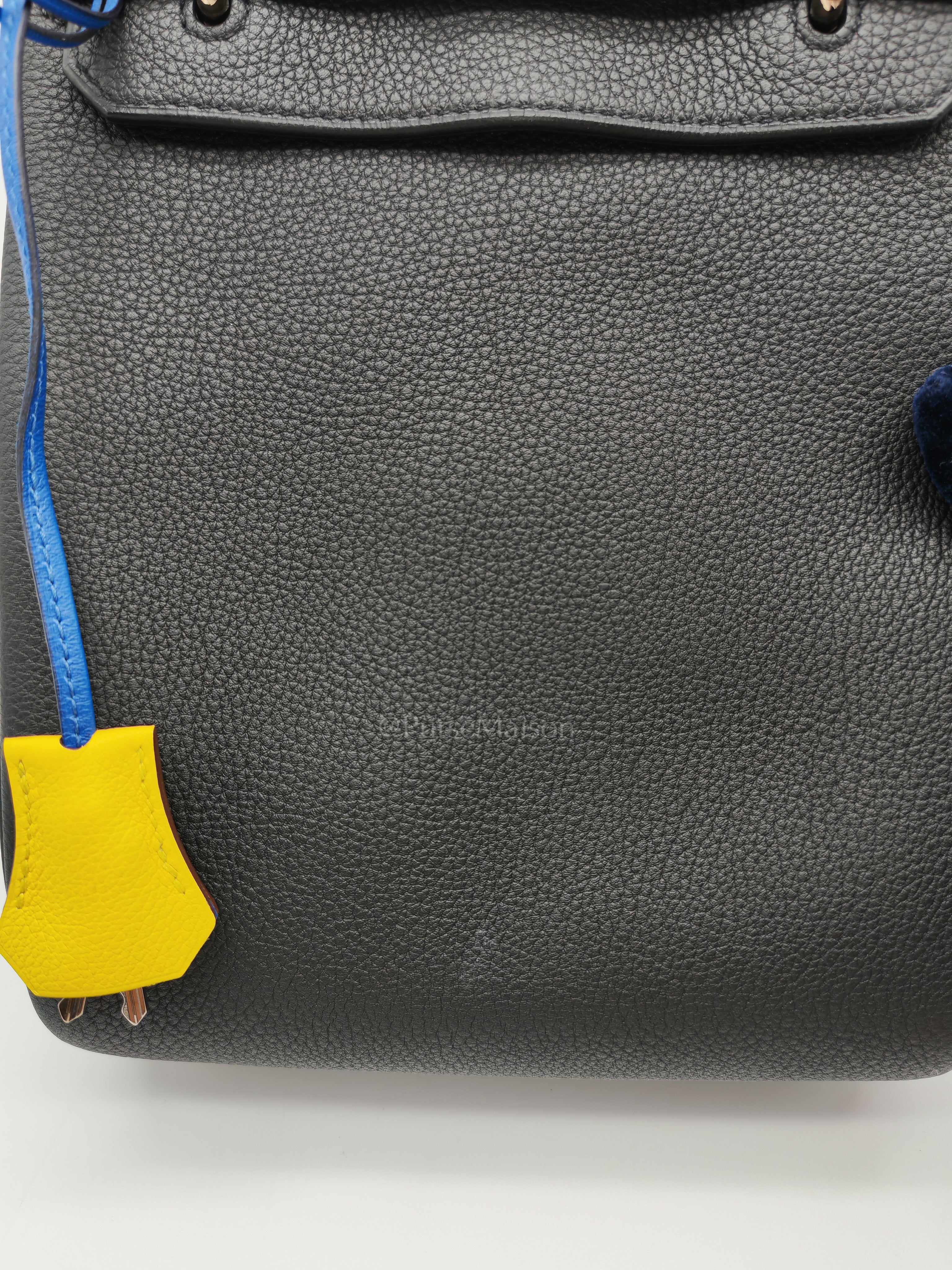 Hac A Dos Tri-color Black/Bleu de France/Jaune de Naples Togo Leather Palladium Hardware Stamp U(2022) | Purse Maison Luxury Bags Shop