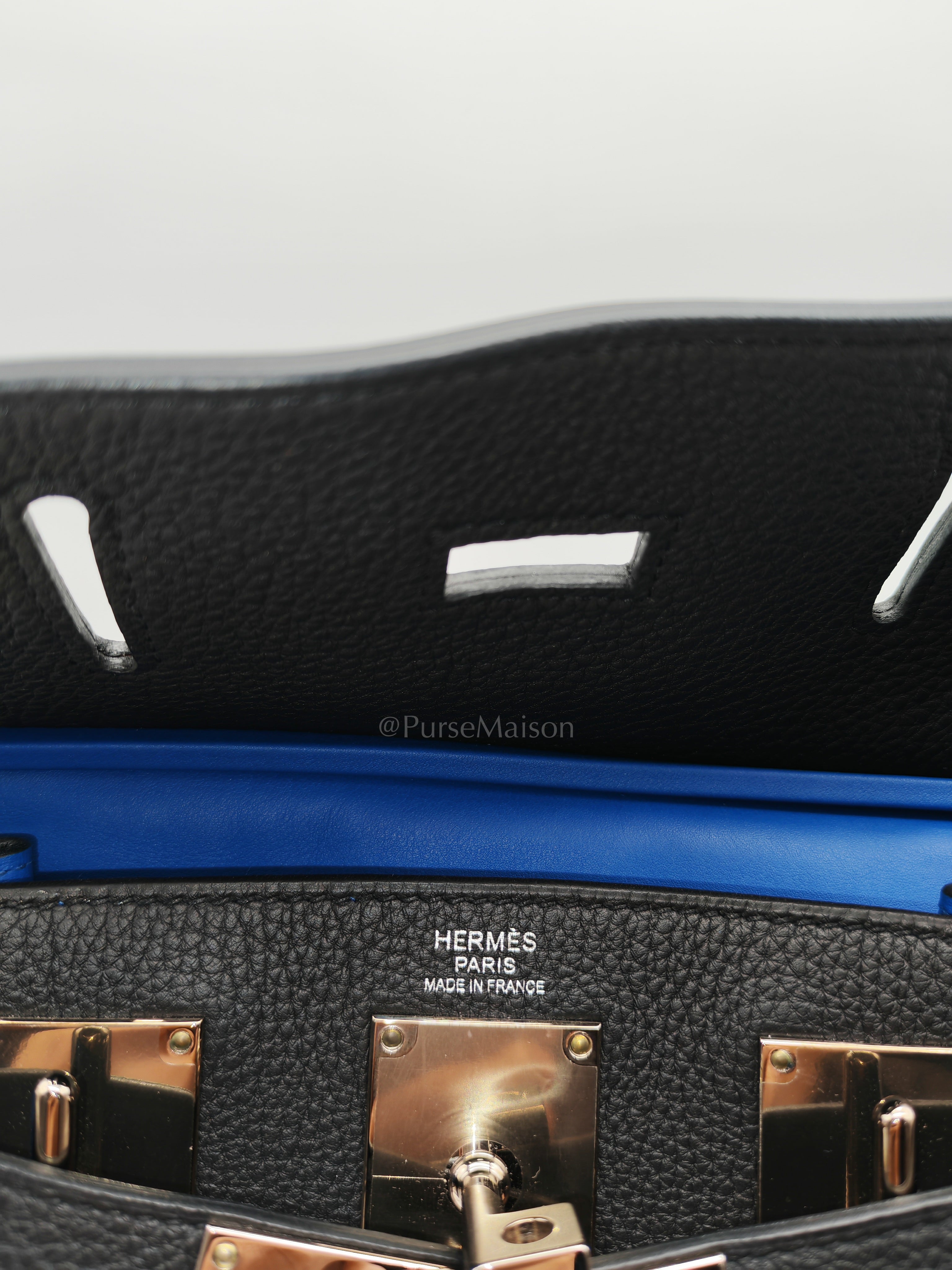 Hac A Dos Tri-color Black/Bleu de France/Jaune de Naples Togo Leather Palladium Hardware Stamp U(2022) | Purse Maison Luxury Bags Shop