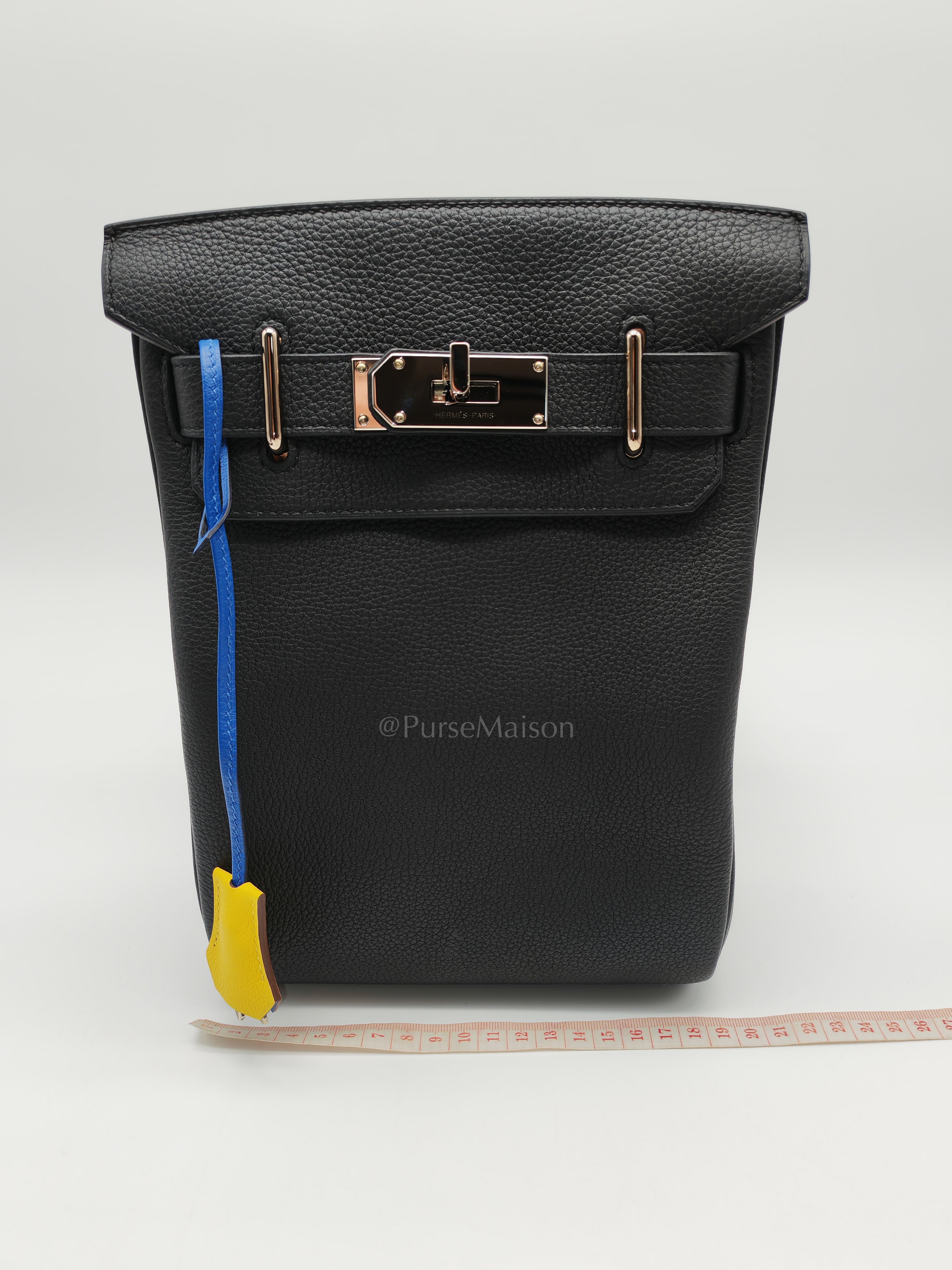 Hac A Dos Tri-color Black/Bleu de France/Jaune de Naples Togo Leather Palladium Hardware Stamp U(2022) | Purse Maison Luxury Bags Shop