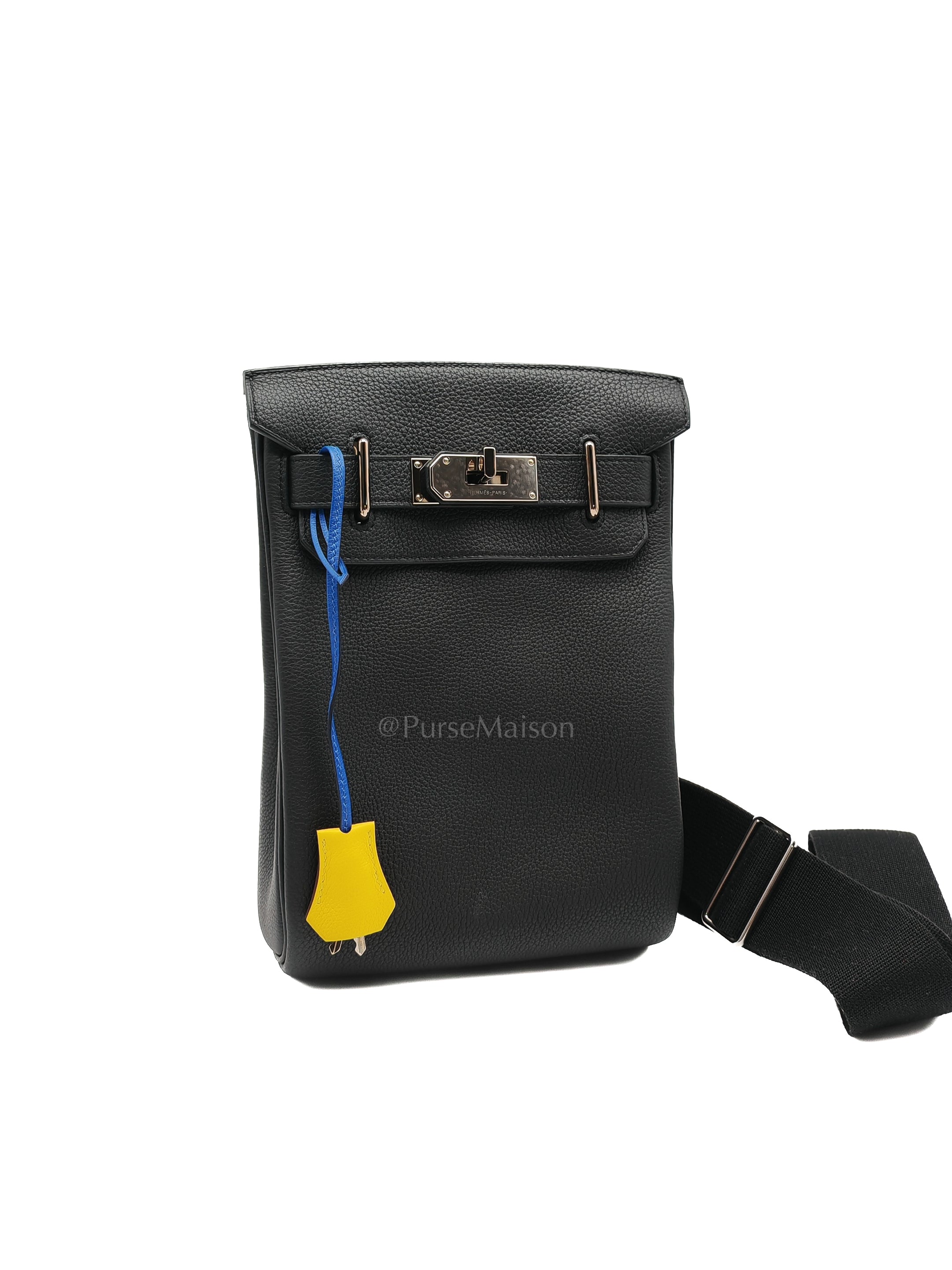 Hac A Dos Tri-color Black/Bleu de France/Jaune de Naples Togo Leather Palladium Hardware Stamp U(2022) | Purse Maison Luxury Bags Shop