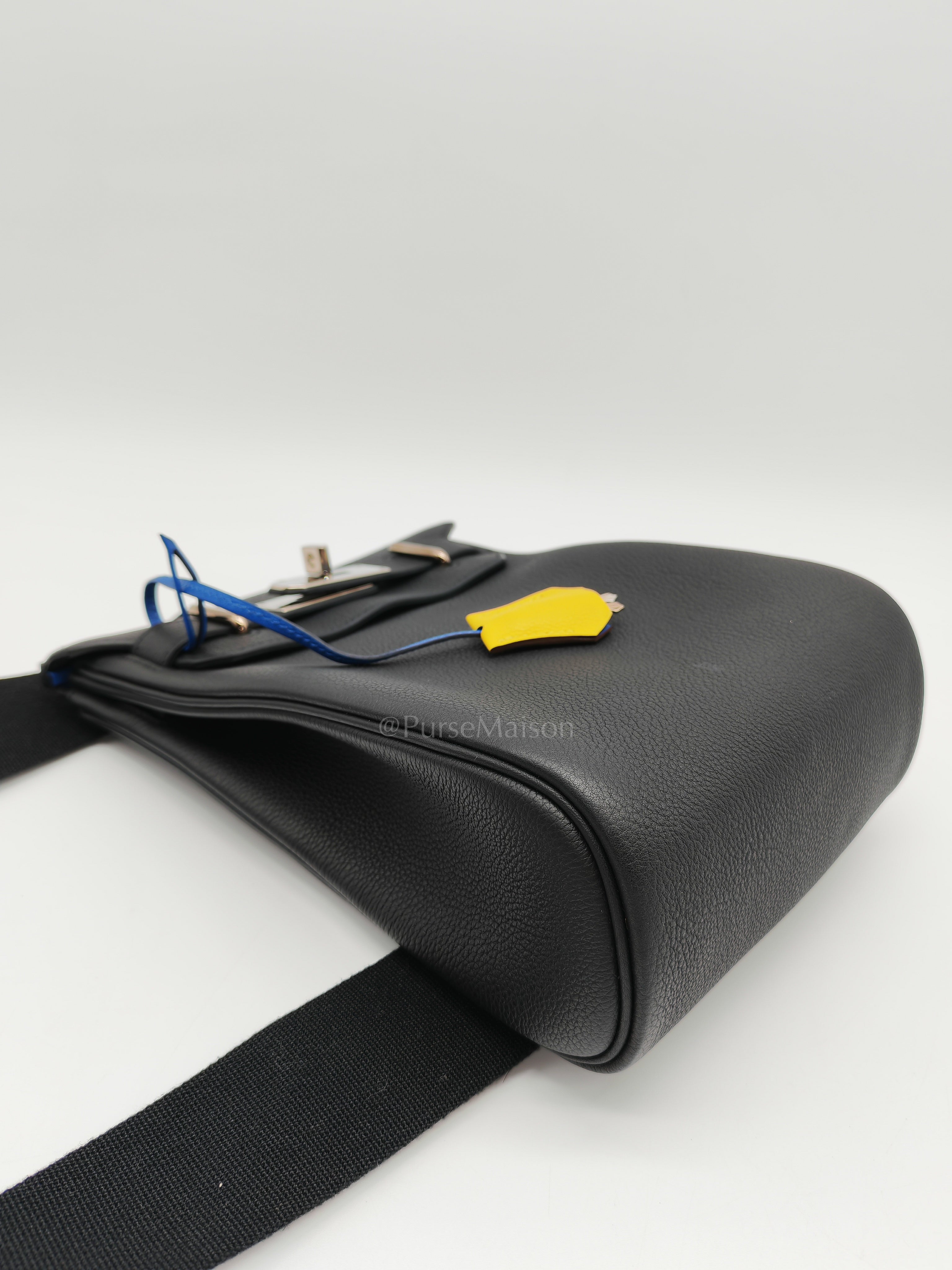 Hac A Dos Tri-color Black/Bleu de France/Jaune de Naples Togo Leather Palladium Hardware Stamp U(2022) | Purse Maison Luxury Bags Shop