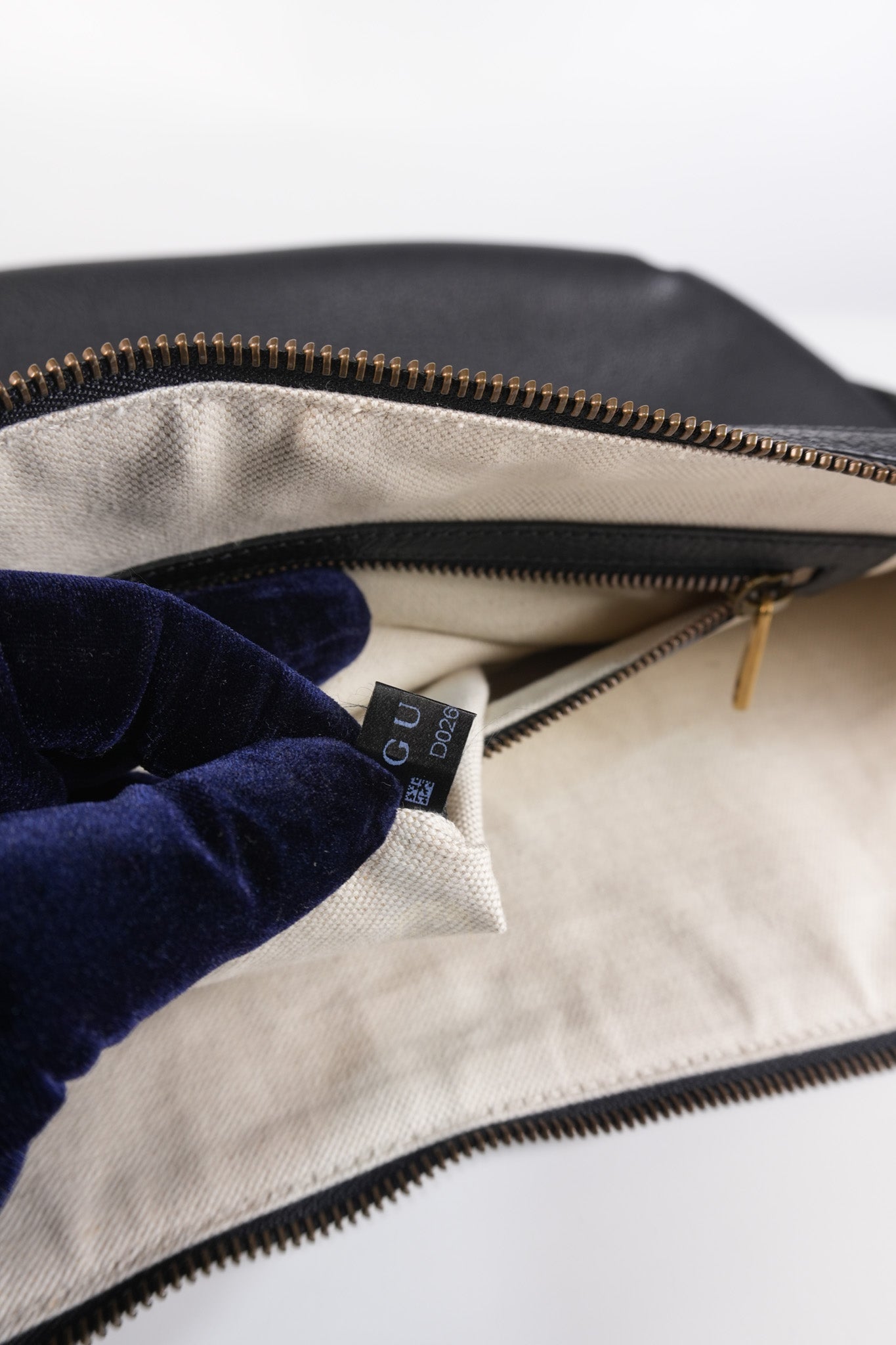 Half Moon Logo Hobo Shoulder Bag in Black Calfskin Leather | Purse Maison Luxury Bags Shop