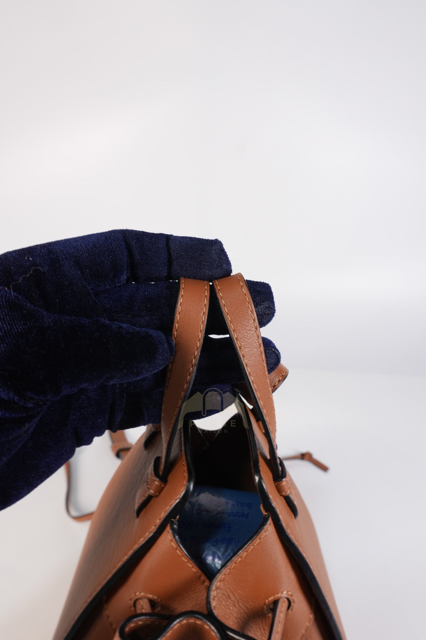 Hammock Mini in Tan Calfskin Leather Crossbody Bag | Purse Maison Luxury Bags Shop