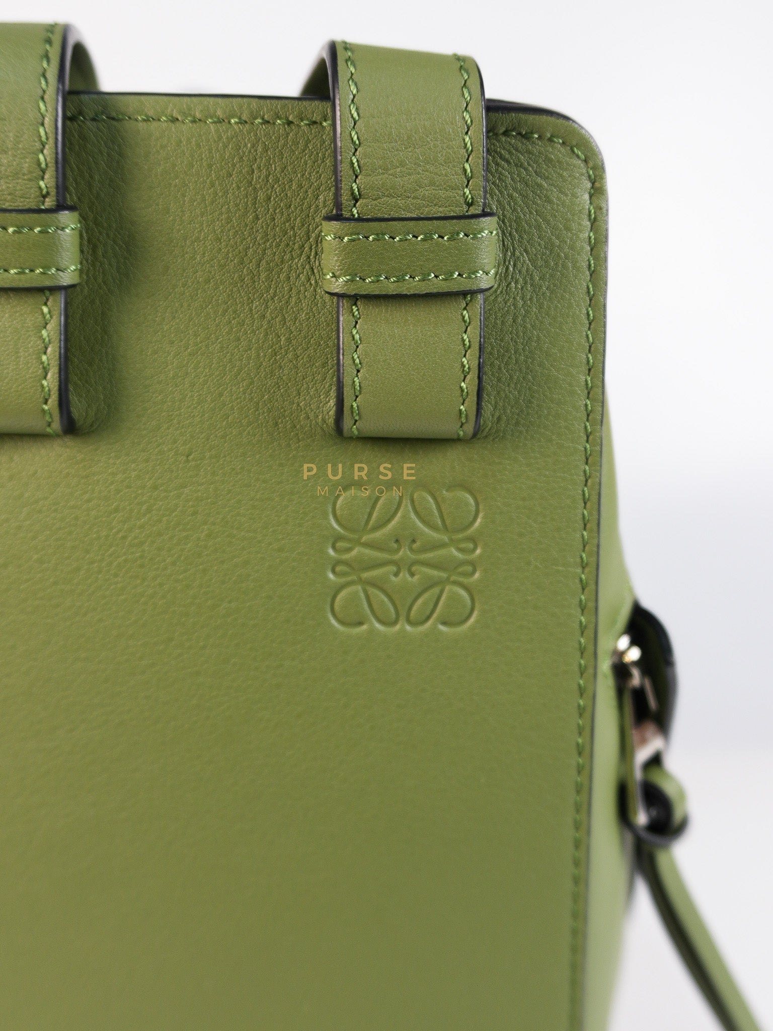 Hammock Small Bag in Clay Green & Silver Hardware | Purse Maison Luxury Bags Shop