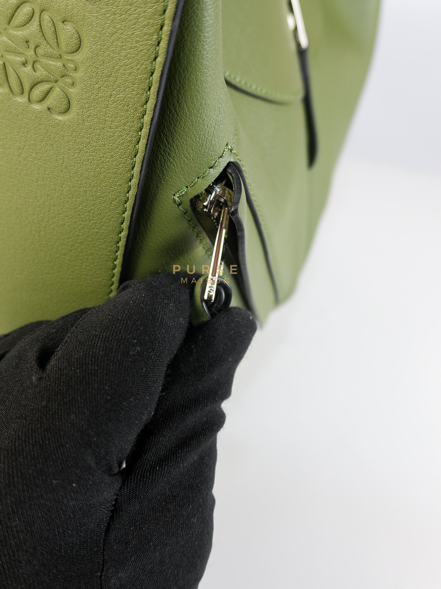 Hammock Small Bag in Clay Green & Silver Hardware | Purse Maison Luxury Bags Shop