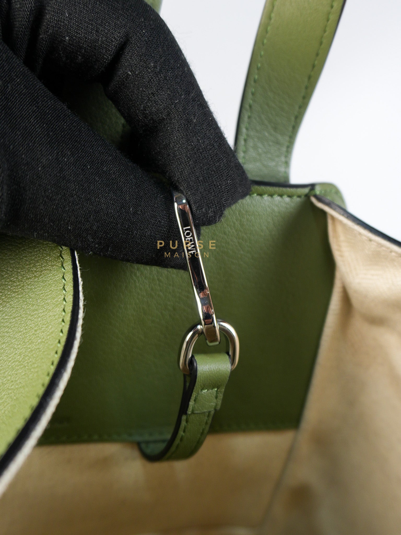 Hammock Small Bag in Clay Green & Silver Hardware | Purse Maison Luxury Bags Shop