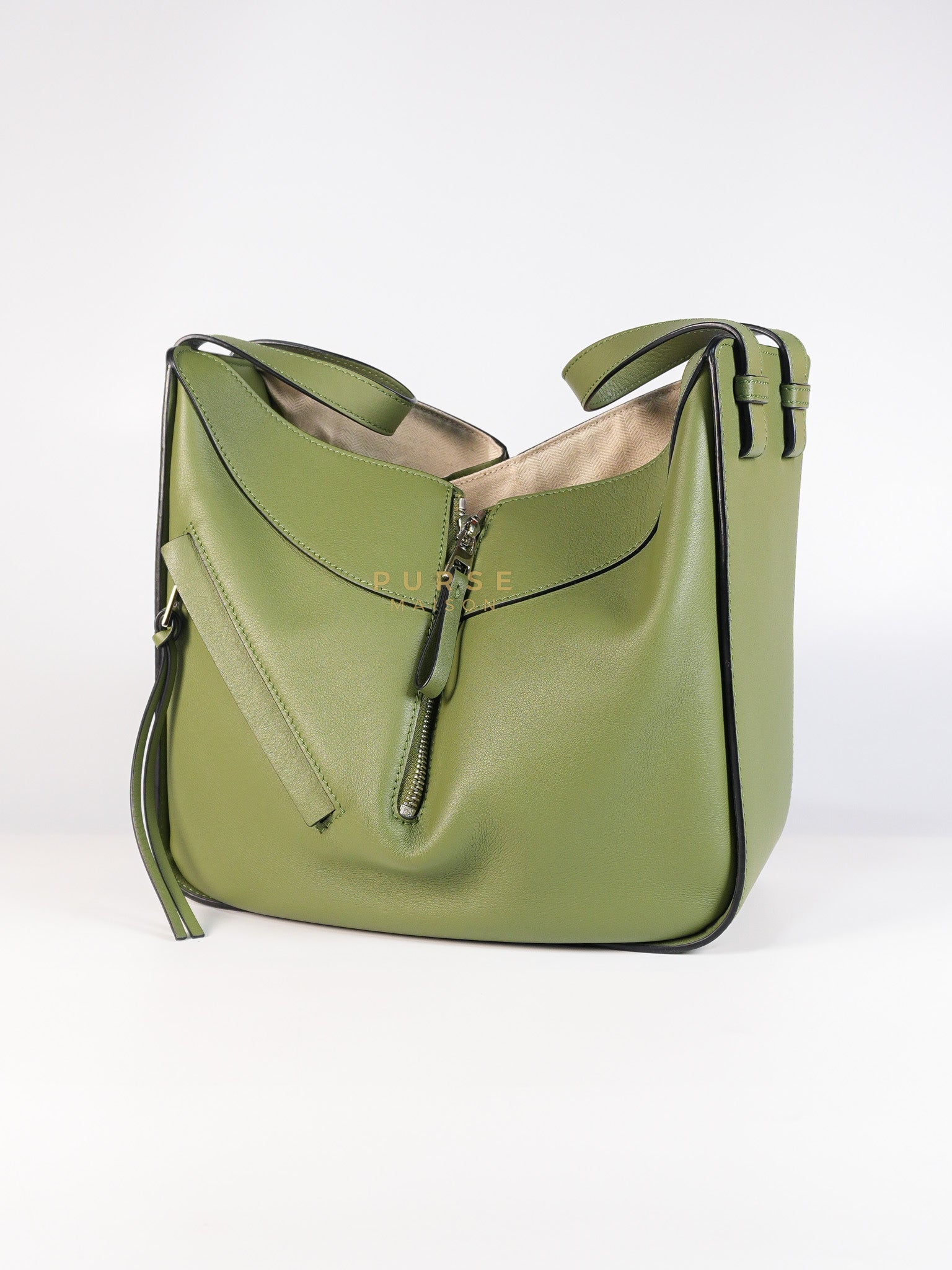 Hammock Small Bag in Clay Green & Silver Hardware | Purse Maison Luxury Bags Shop