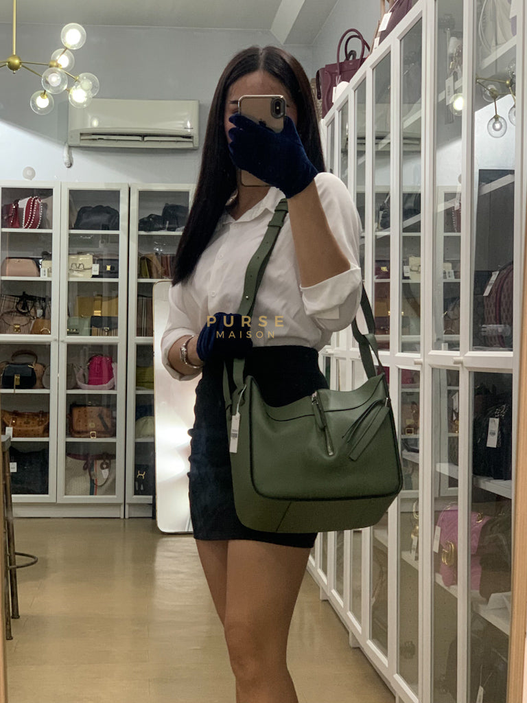 Hammock Small Bag in Clay Green & Silver Hardware | Purse Maison Luxury Bags Shop