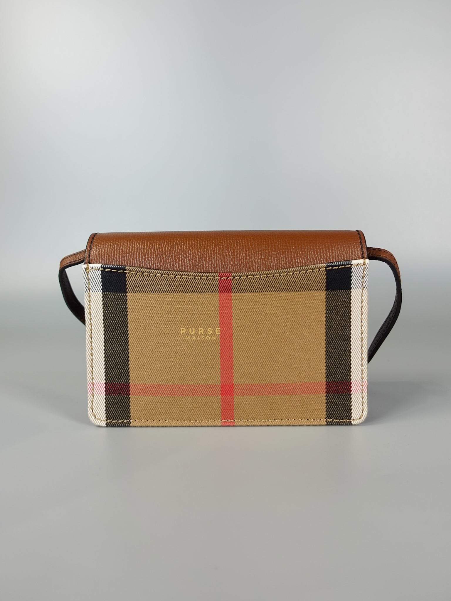 Hampshire Horse Check Canvas Derby Leather Crossbody Bag | Purse Maison Luxury Bags Shop