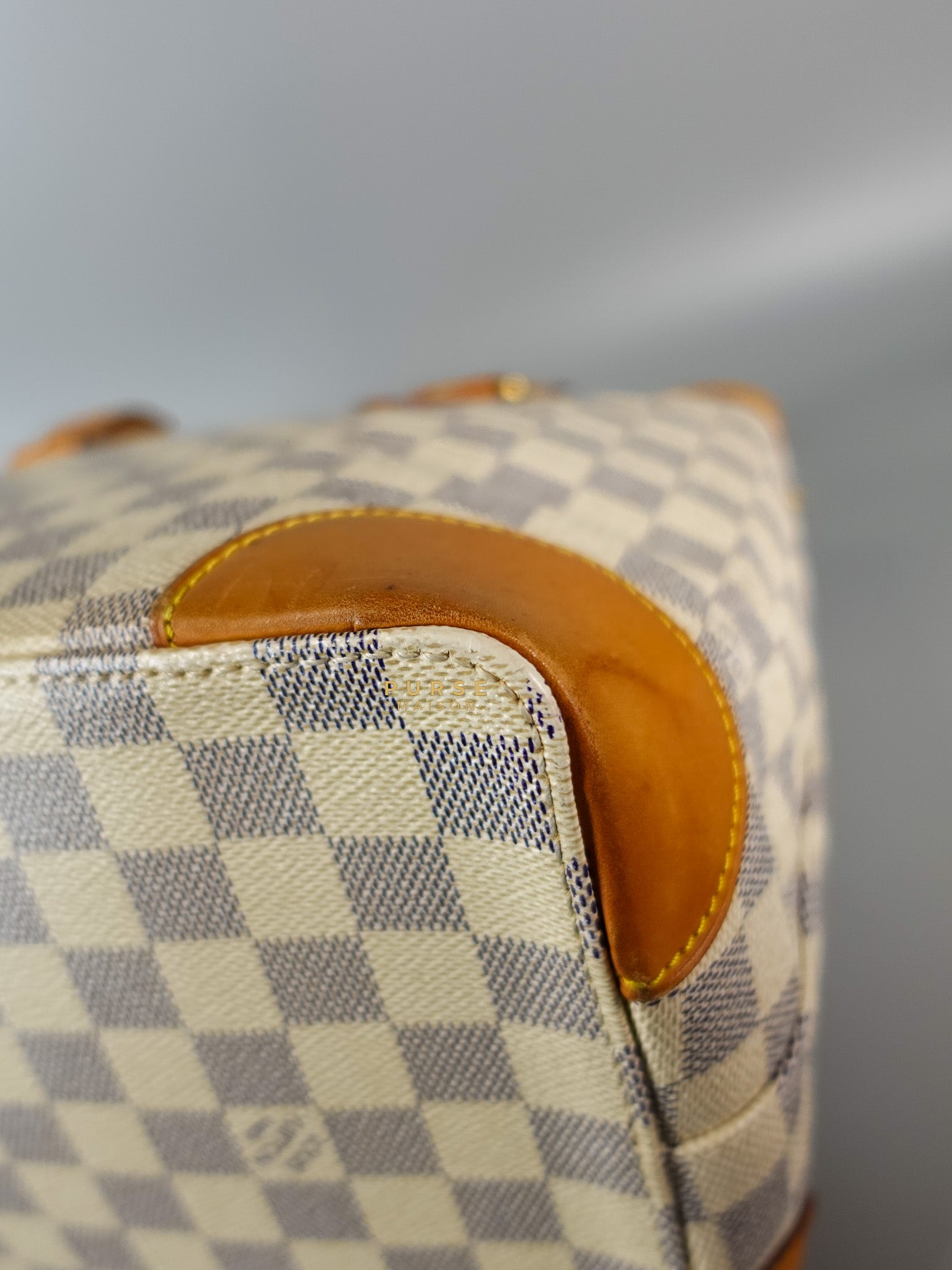 Hampstead MM in Damier Azur Canvas (No Date Code) | Purse Maison Luxury Bags Shop