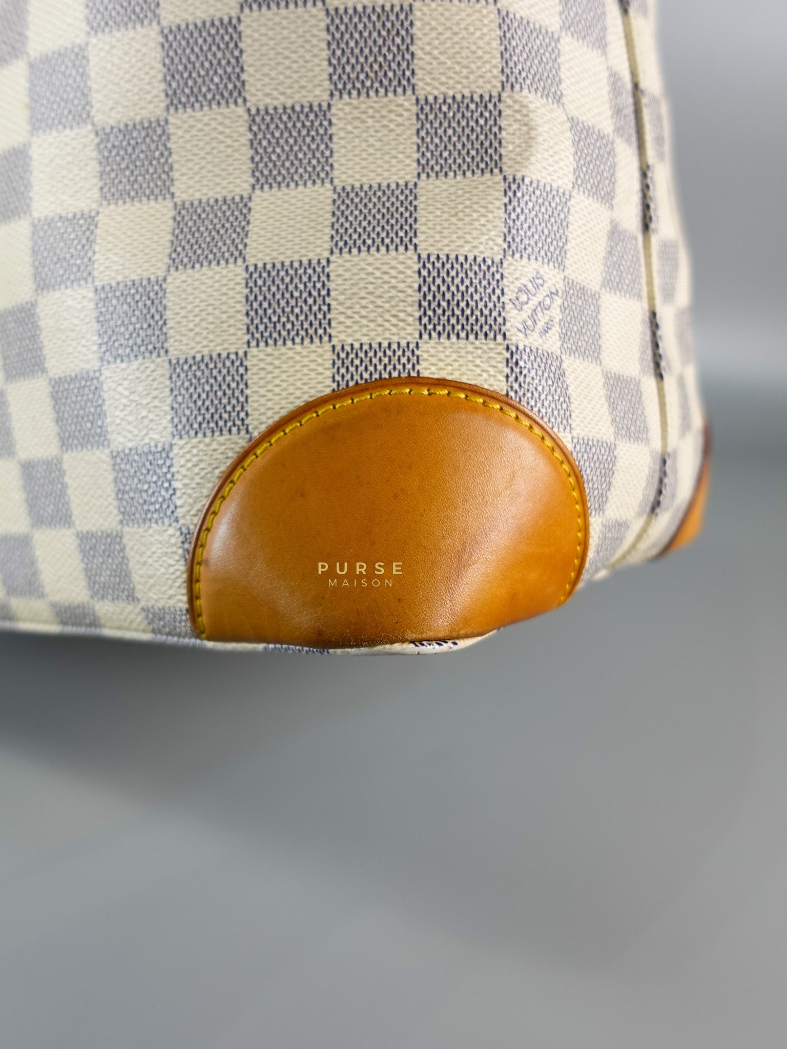 Hampstead MM in Damier Azur Canvas (No Date Code) | Purse Maison Luxury Bags Shop