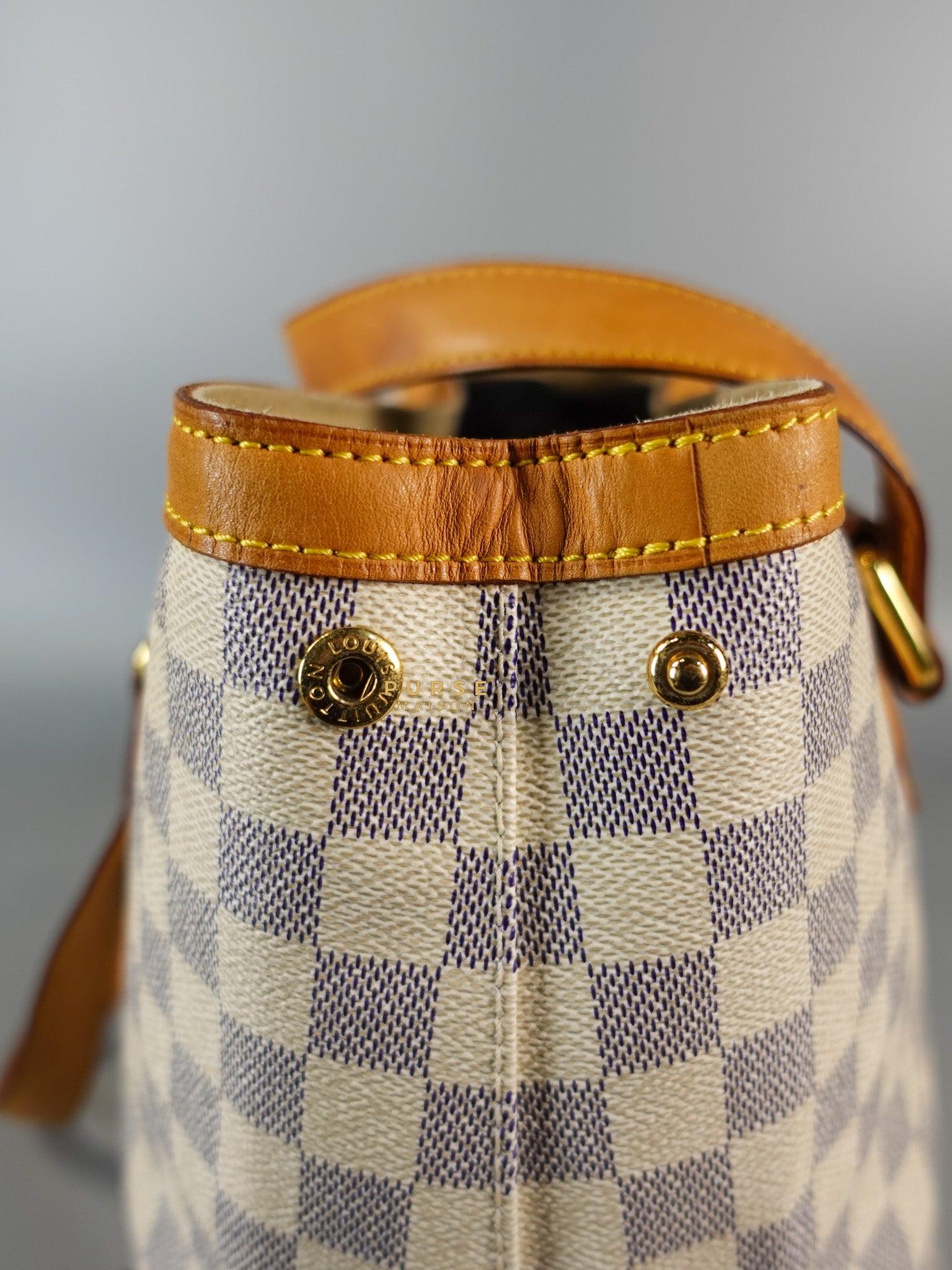 Hampstead MM in Damier Azur Canvas (No Date Code) | Purse Maison Luxury Bags Shop
