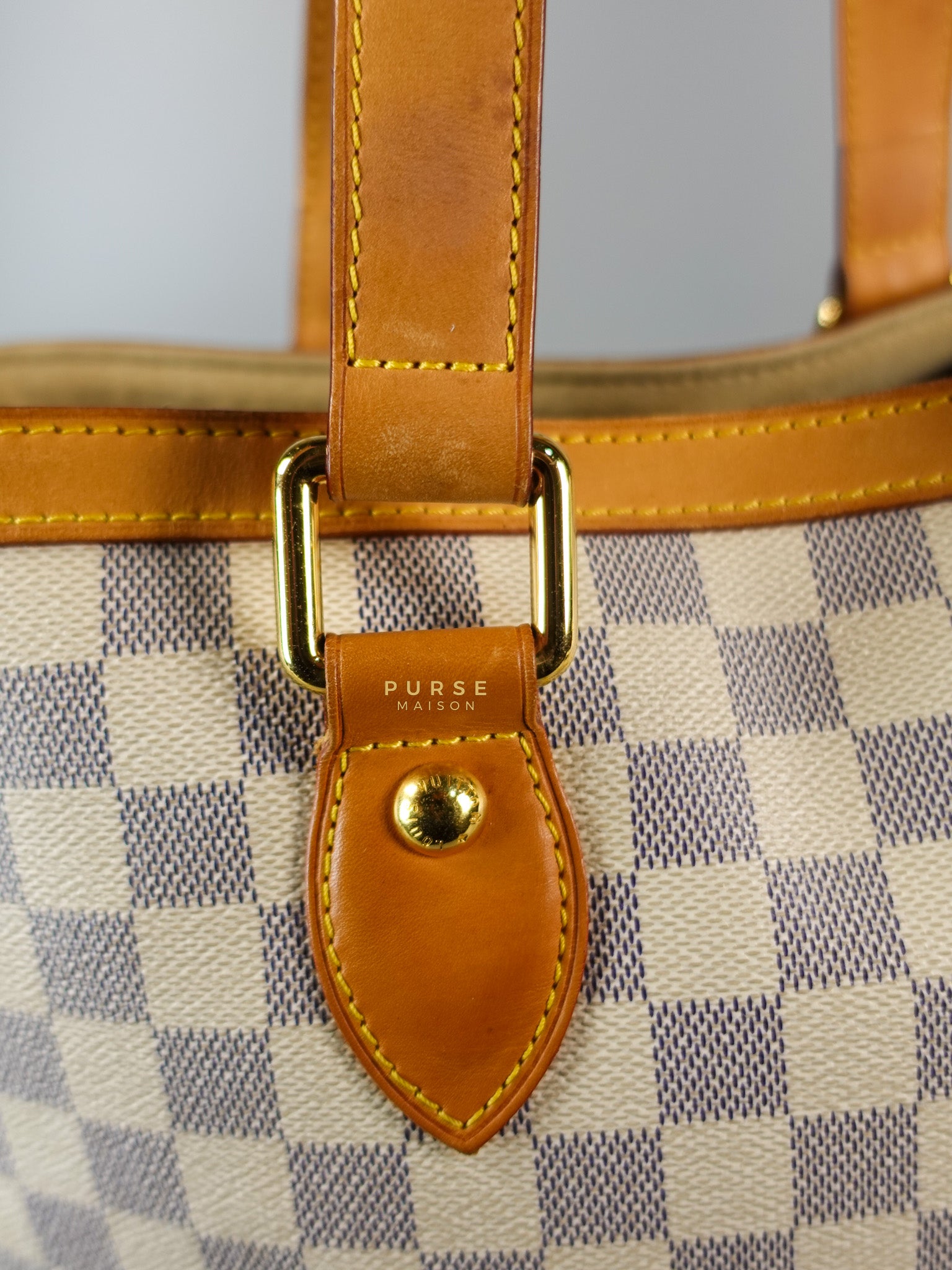 Hampstead MM in Damier Azur Canvas (No Date Code) | Purse Maison Luxury Bags Shop