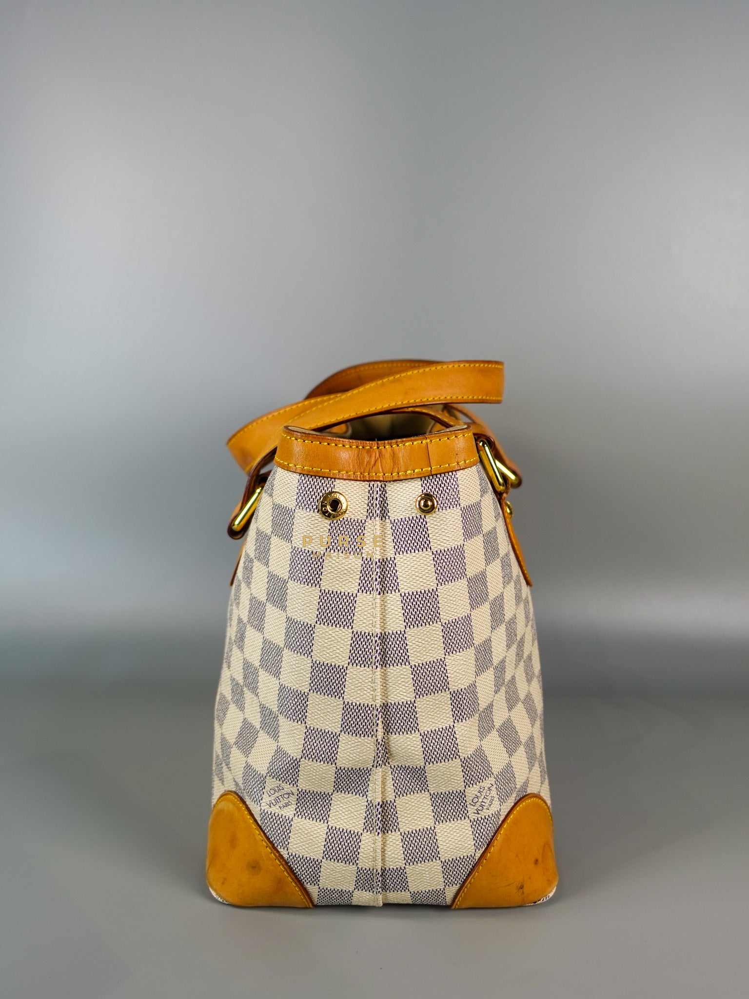 Hampstead MM in Damier Azur Canvas (No Date Code) | Purse Maison Luxury Bags Shop