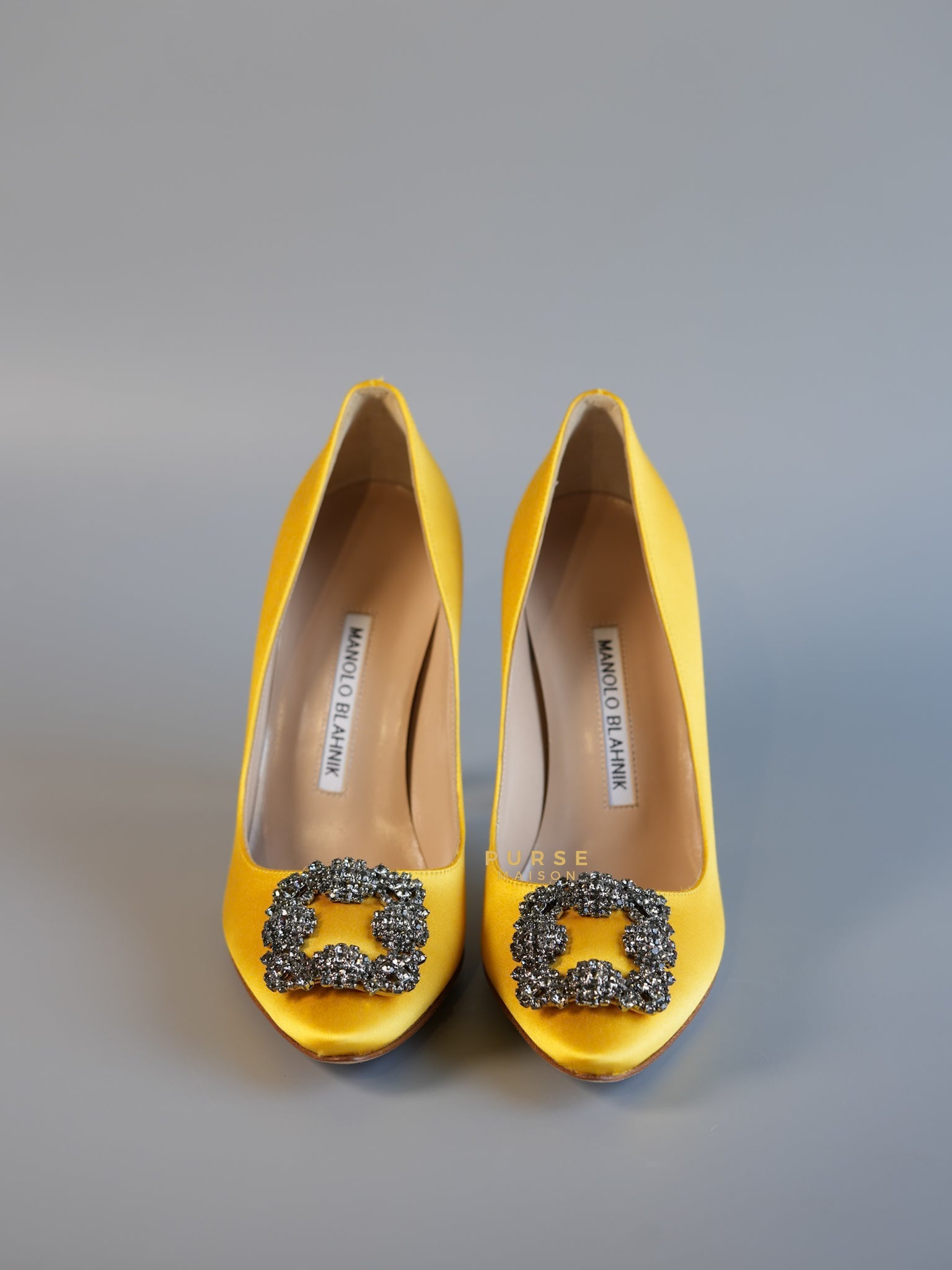 Hangisi 105 Byel Satin Heel Sandals Size 36 EU (24cm) | Purse Maison Luxury Bags Shop