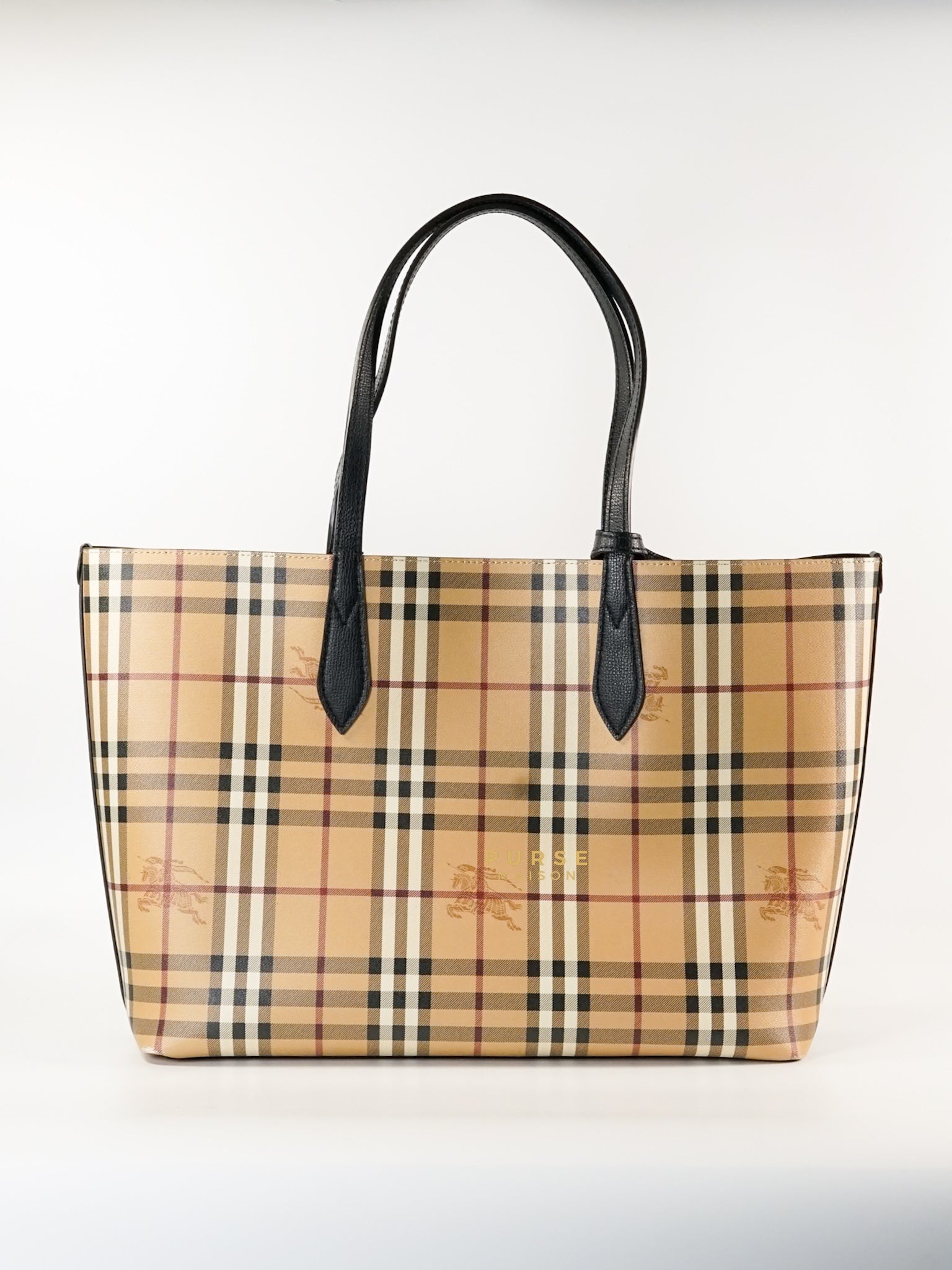 Haymarket Check Reversible Grained Calfskin Medium Tote Bag | Purse Maison Luxury Bags Shop