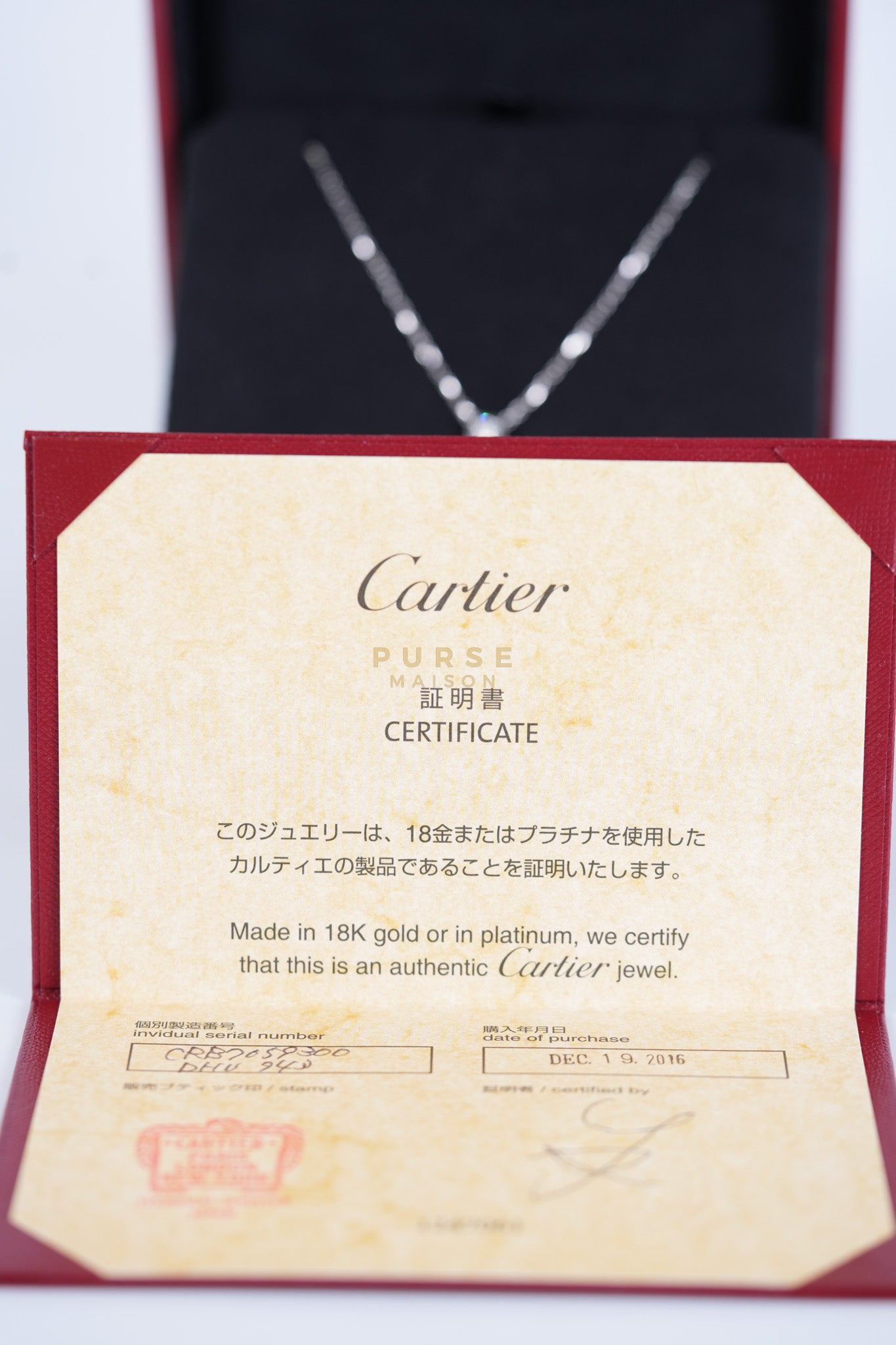 Heart of Cartier Necklace with Diamonds White Gold