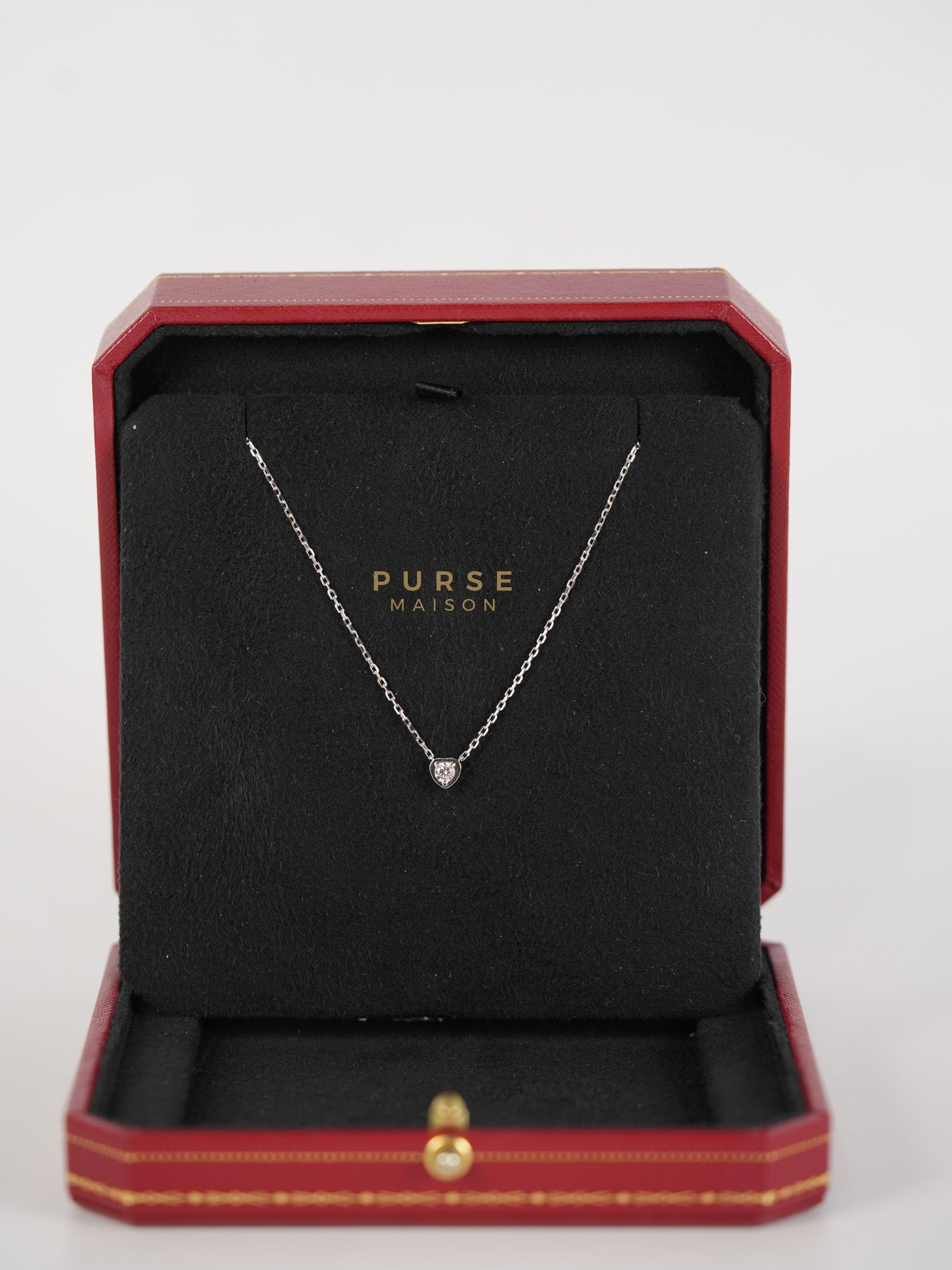 Heart of Cartier Necklace with Diamonds White Gold