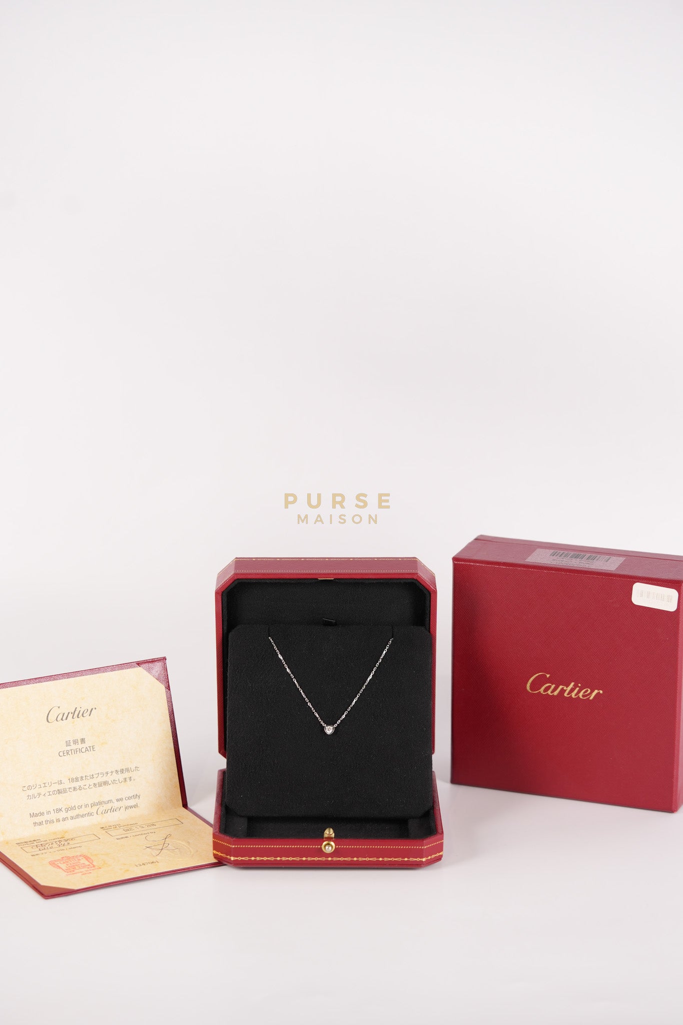 Heart of Cartier Necklace with Diamonds White Gold | Purse Maison Luxury Bags Shop