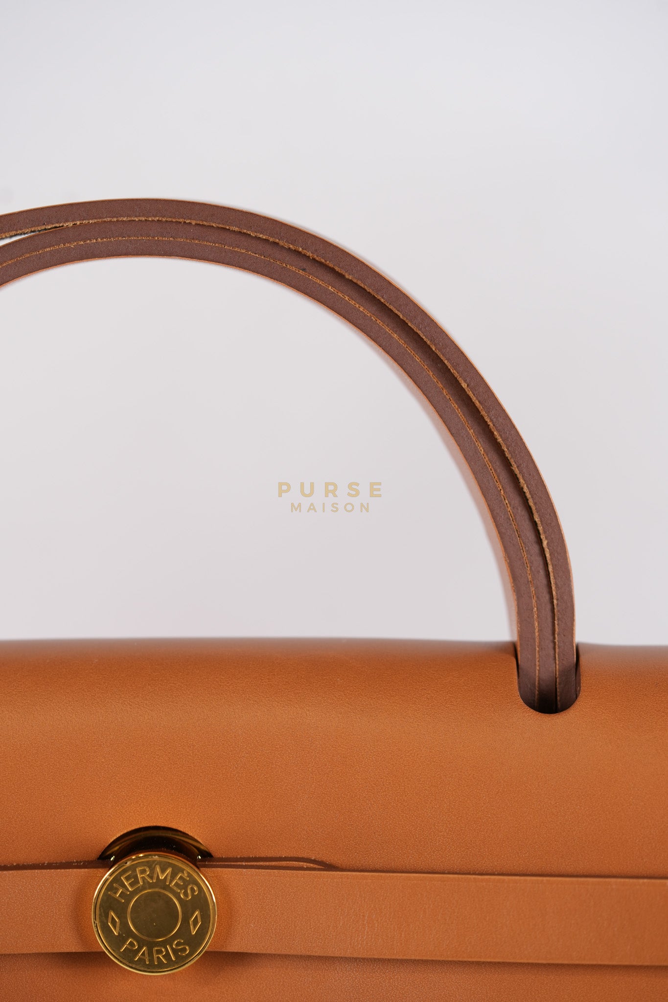 Herbag Zip 31 in Toile militaries/Vache Hunter Beton/Fauve & Gold Hardware Stamp U (2022) | Purse Maison Luxury Bags Shop