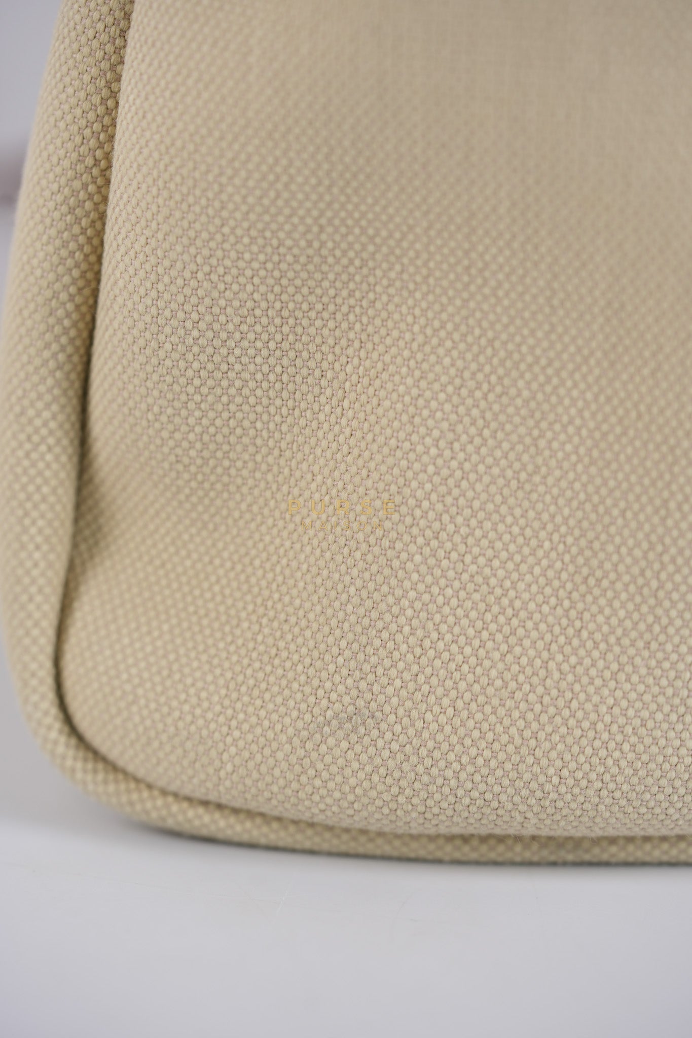 Herbag Zip 31 in Toile militaries/Vache Hunter Beton/Fauve & Gold Hardware Stamp U (2022) | Purse Maison Luxury Bags Shop