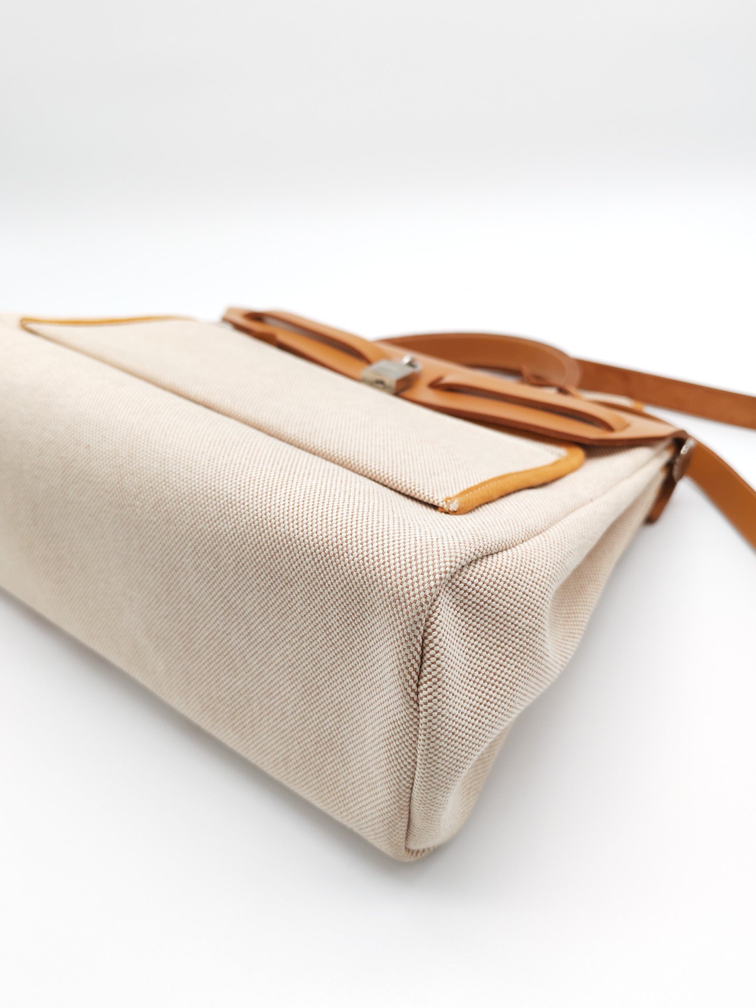 Herbag 31 Brides de Gala Toile Hunter / Natural Sable and Palladium Hardware Stamp Z (2021) | Purse Maison Luxury Bags Shop