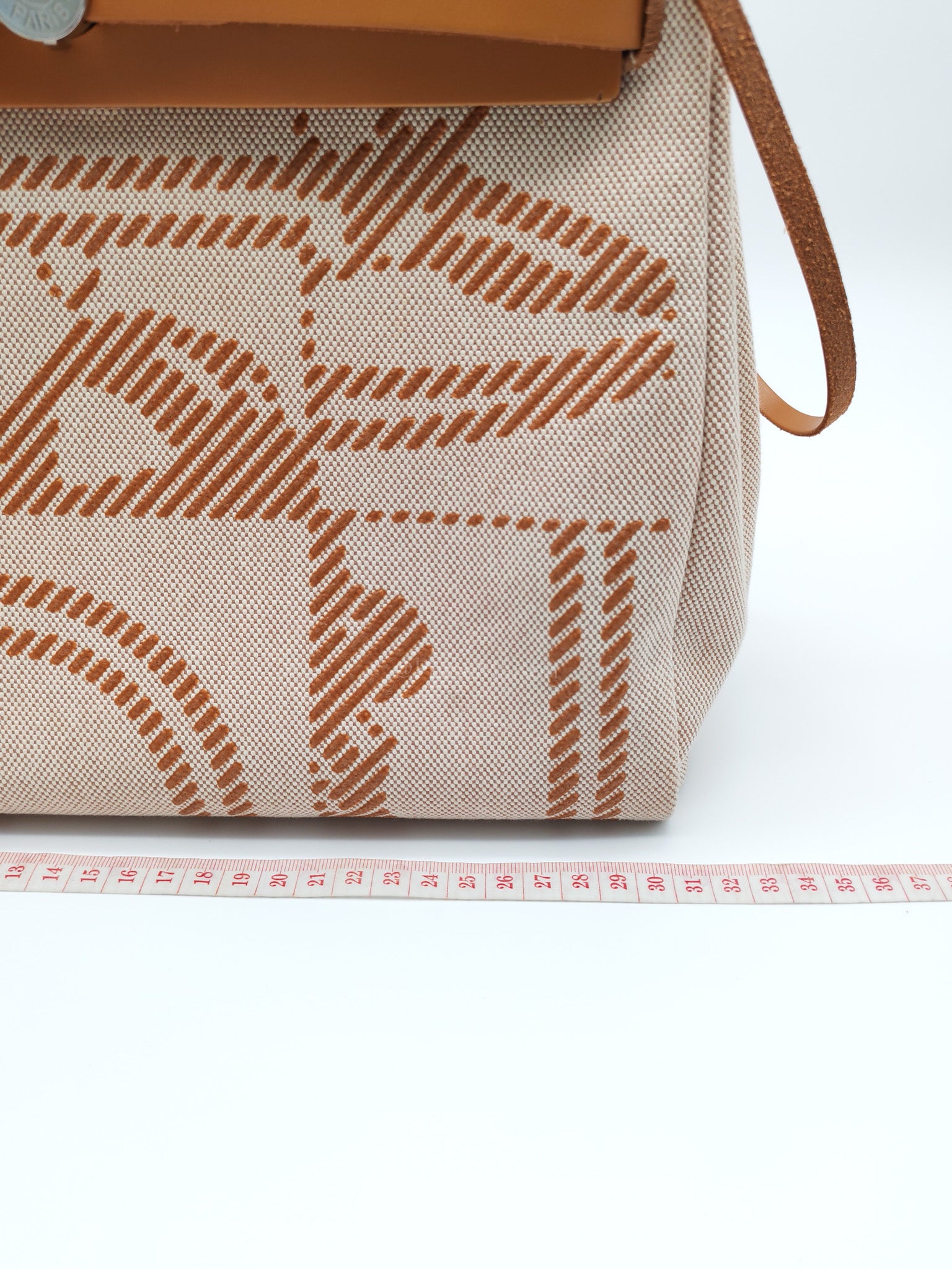 Herbag 31 Brides de Gala Toile Hunter / Natural Sable and Palladium Hardware Stamp Z (2021) | Purse Maison Luxury Bags Shop