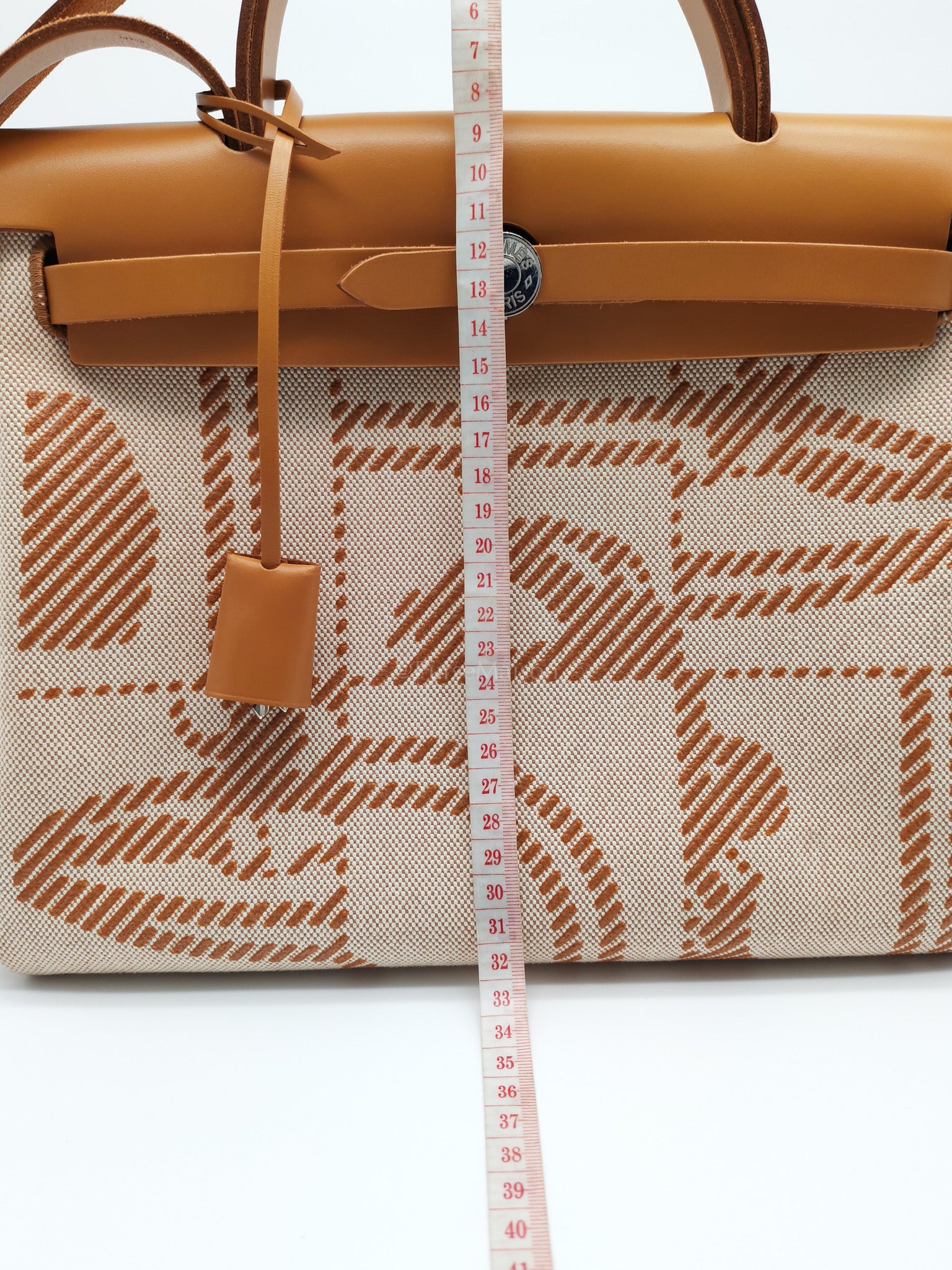 Herbag 31 Brides de Gala Toile Hunter / Natural Sable and Palladium Hardware Stamp Z (2021) | Purse Maison Luxury Bags Shop