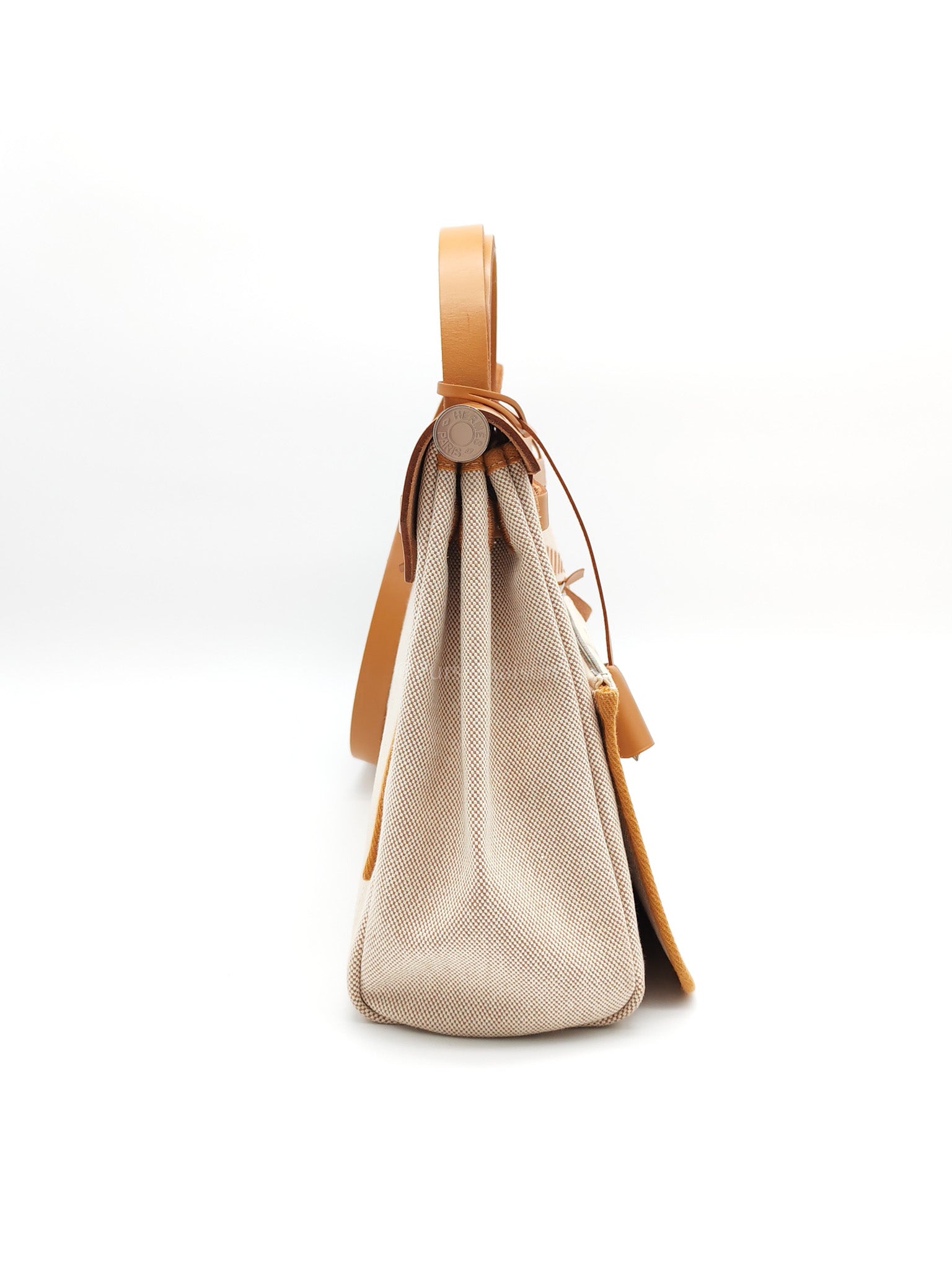 Herbag 31 Brides de Gala Toile Hunter / Natural Sable and Palladium Hardware Stamp Z (2021) | Purse Maison Luxury Bags Shop