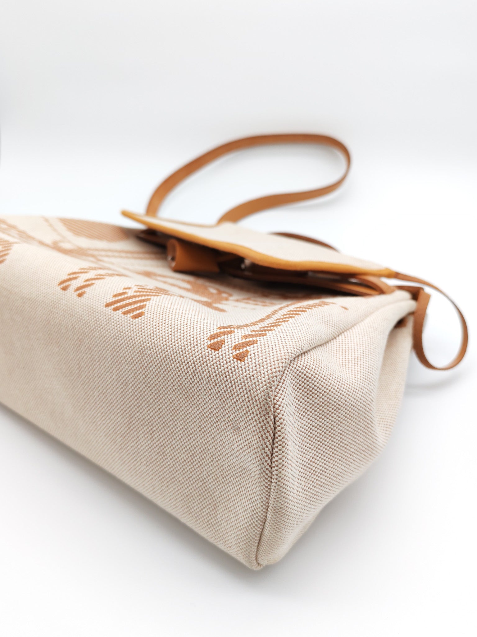 Herbag 31 Brides de Gala Toile Hunter / Natural Sable and Palladium Hardware Stamp Z (2021) | Purse Maison Luxury Bags Shop