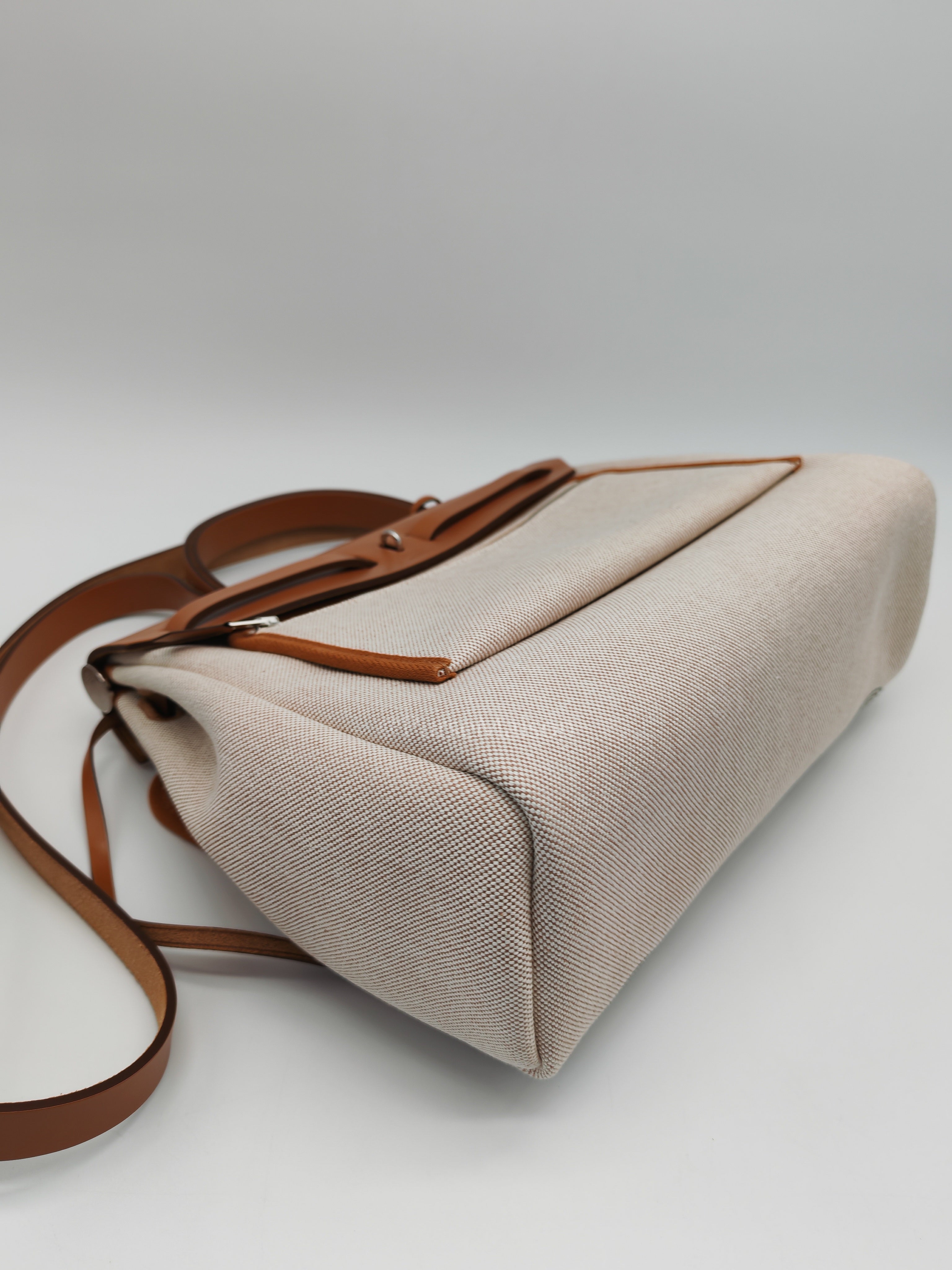 Herbag 31 H Plume Gris Meyer Beige/NatureCanvas Shoulder Bag Stamp B (2023) | Purse Maison Luxury Bags Shop